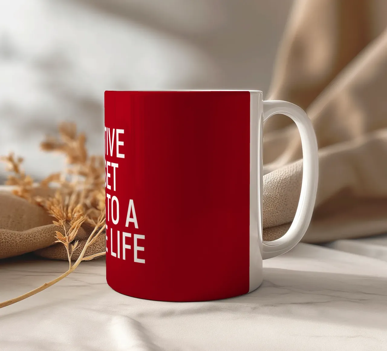 A positive mindset equals a positive life tazza in ceramica da positivepipo