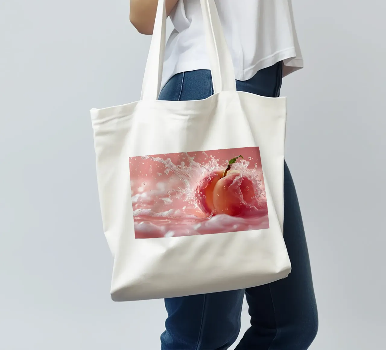 Pluie d'éclaboussures de Pfirsich tote bag de M-Ulrich-Digital Art