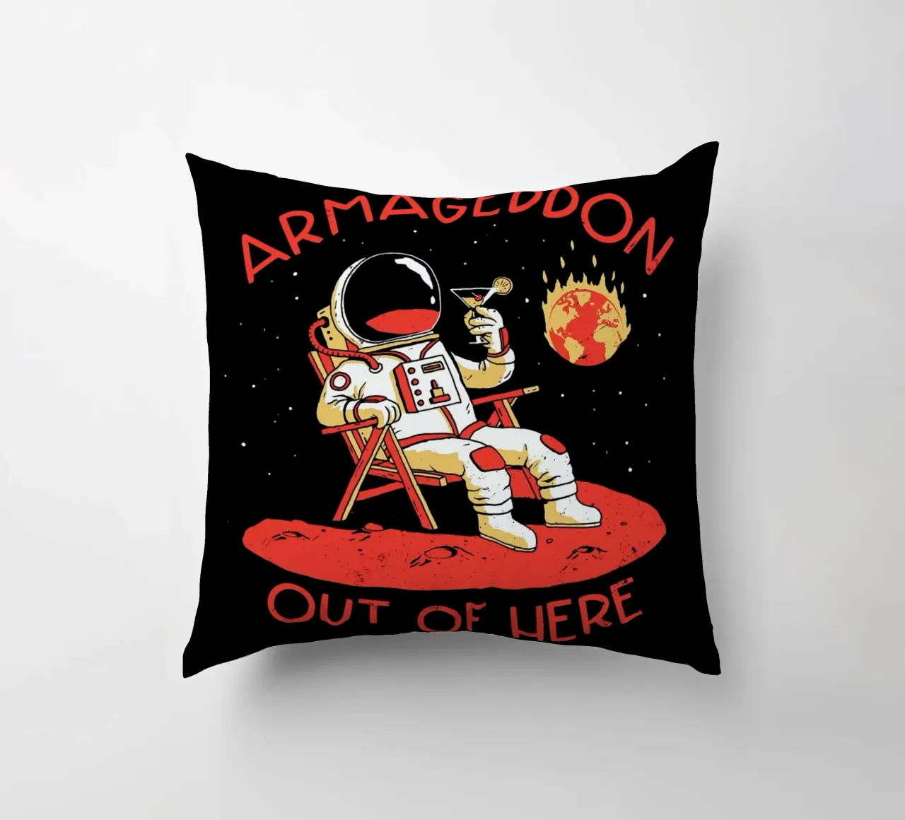 Armageddon Out Of Here cuscino da DinoMike