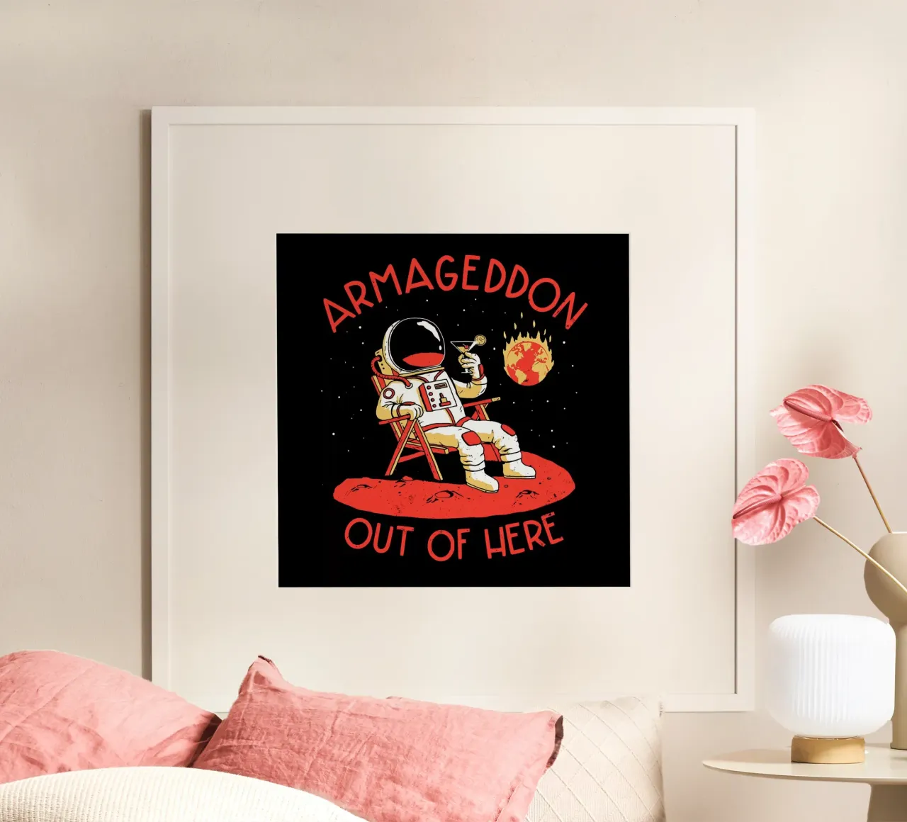Armageddon Out Of Here poster con telaio in plastica da DinoMike