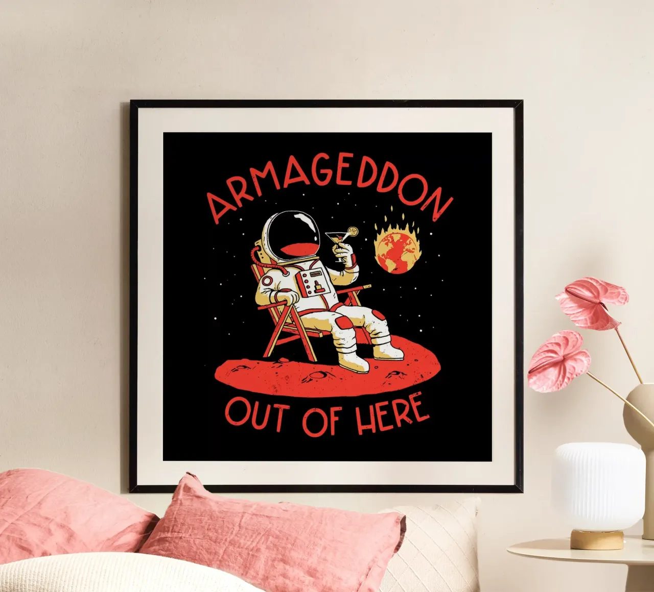 Armageddon Out Of Here poster con telaio in plastica da DinoMike