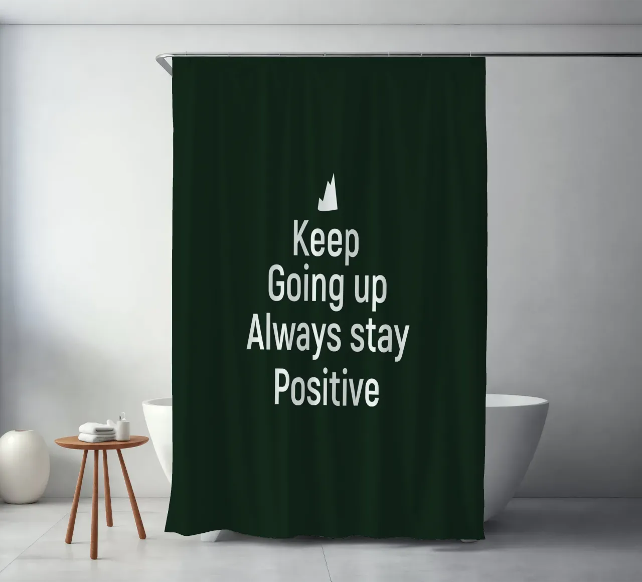 Keep going up. Always stay positive. shower curtain by positivepipo