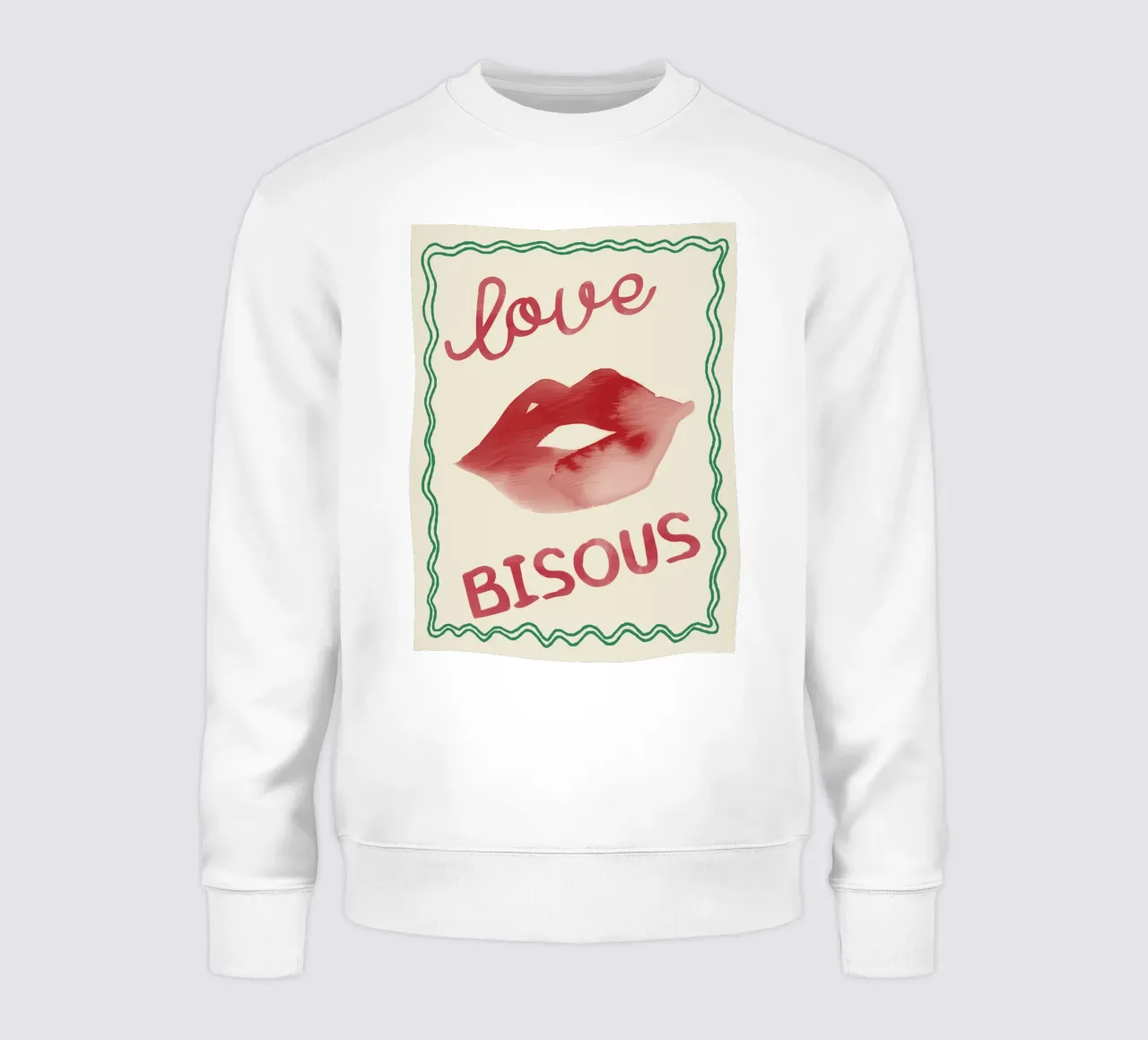 LOVE BISOUS felpa da Attaboy Dsgn