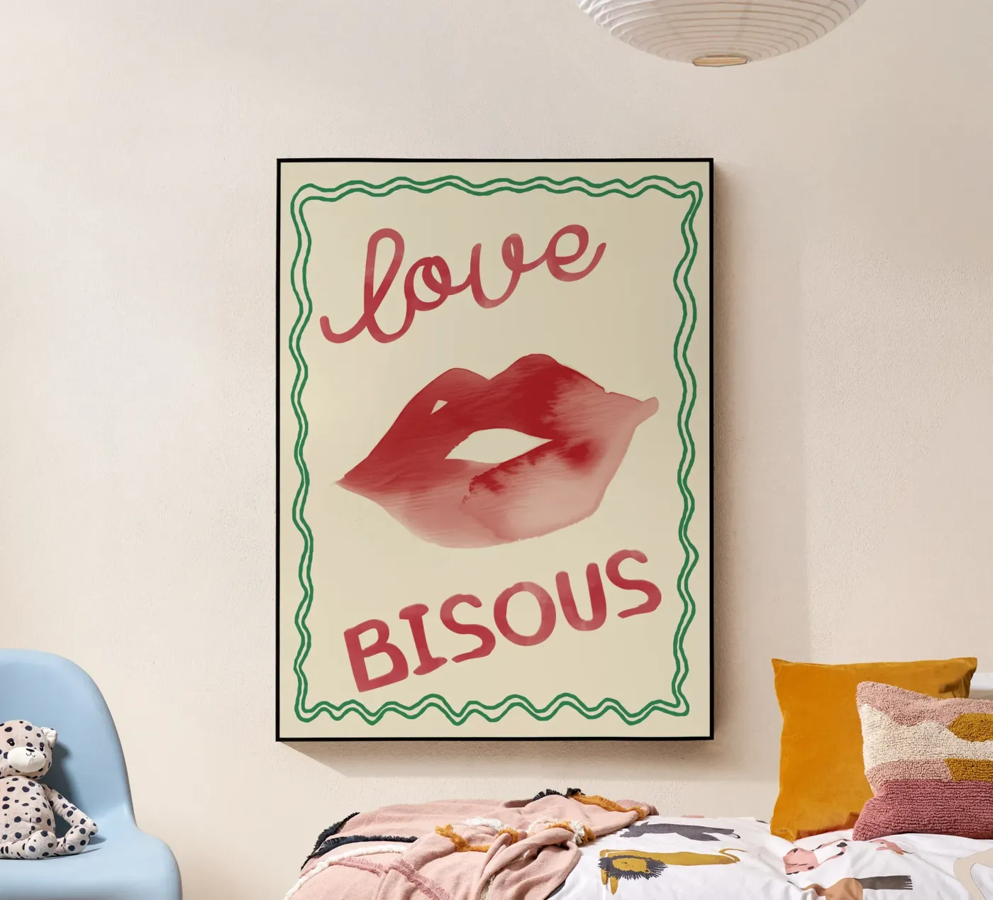 LOVE BISOUS plexiglass da Attaboy Dsgn