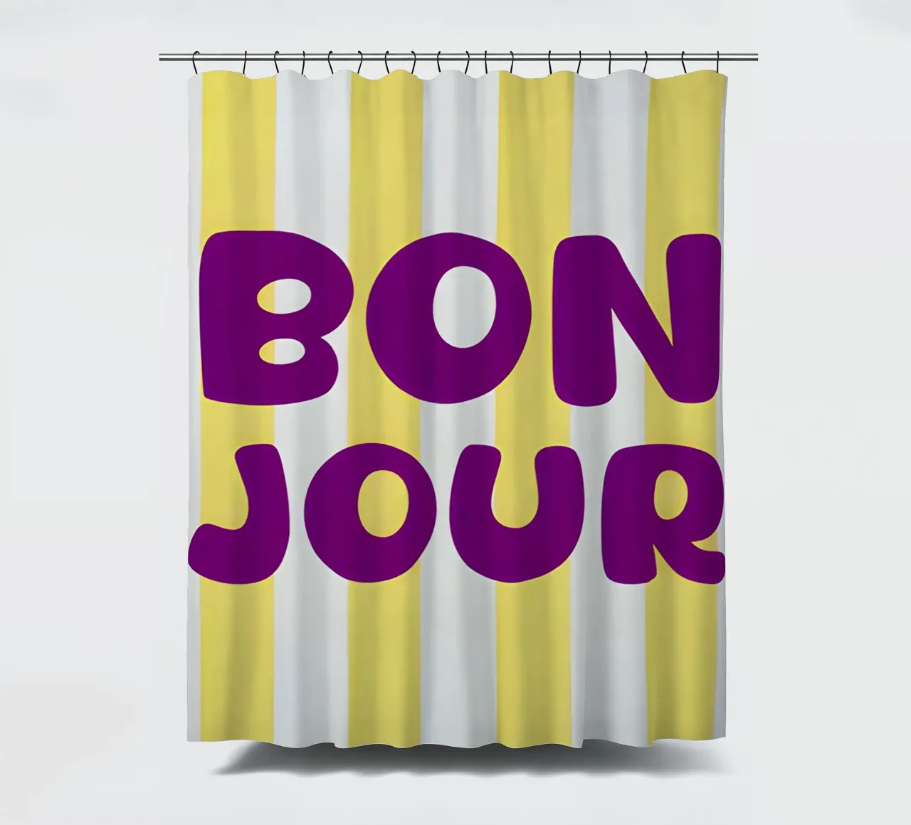 Bonjour Duschvorhang von Attaboy Dsgn