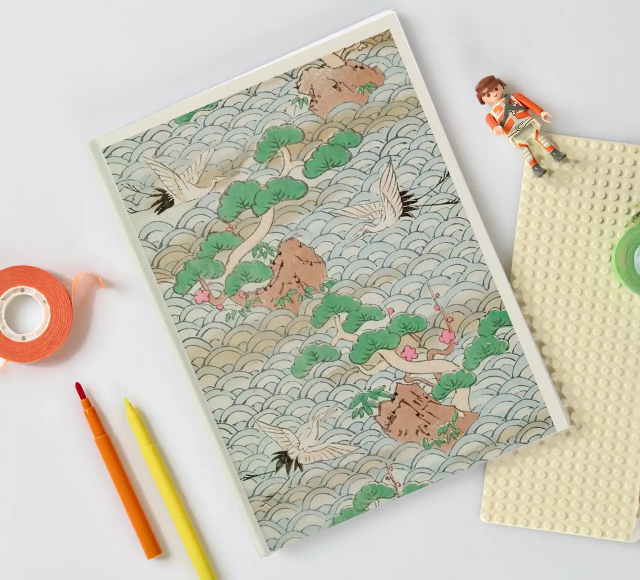 Shin-Bijutsukai - Flight Over Mountains notebook by Vintage by JUNIQE