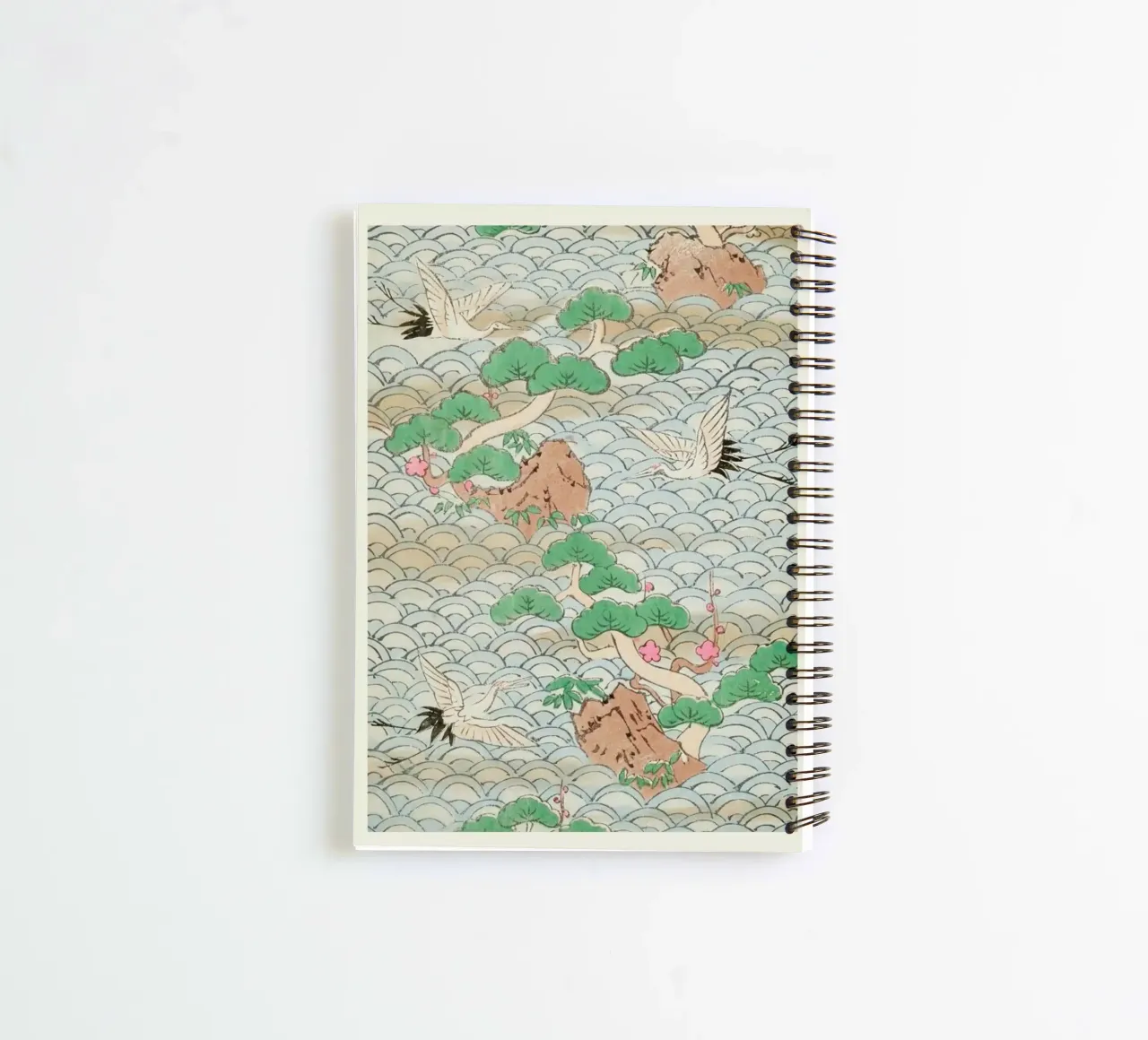 Shin-Bijutsukai - Flight Over Mountains spiral notebook by Vintage by JUNIQE