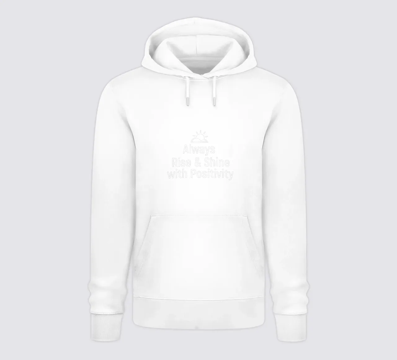 Always rise and shine with positivity felpa con cappuccio da positivepipo
