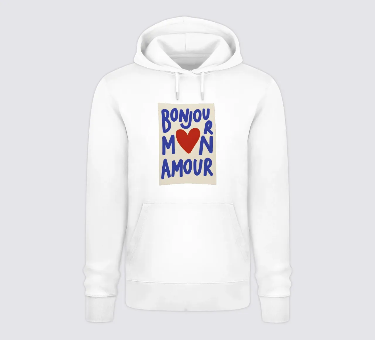 Bonjour Mon Amour felpa con cappuccio da Attaboy Dsgn
