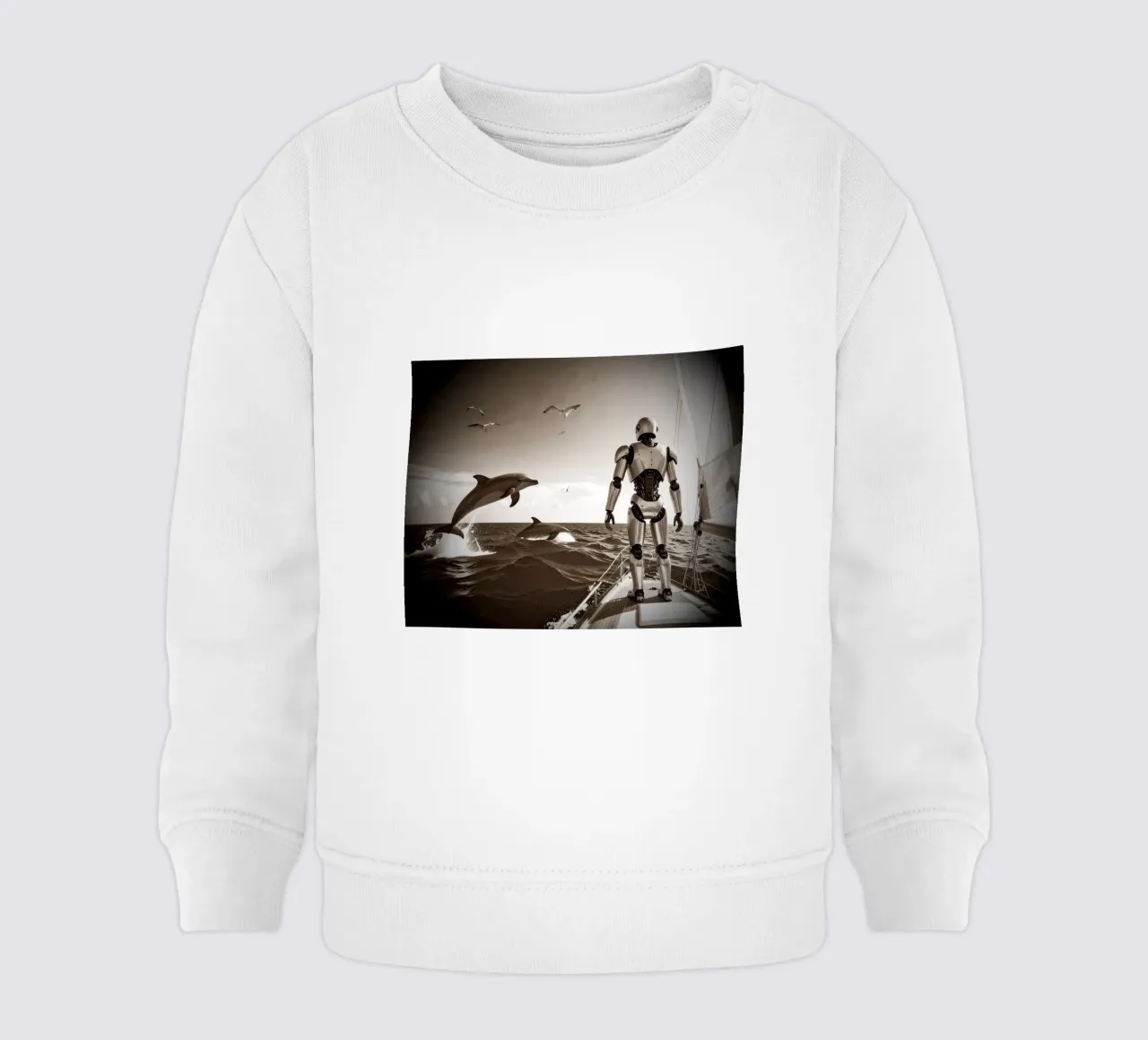 ROBOT SUR UN VOILIER. Vintage felpa neonato da Thierry vobmann photography