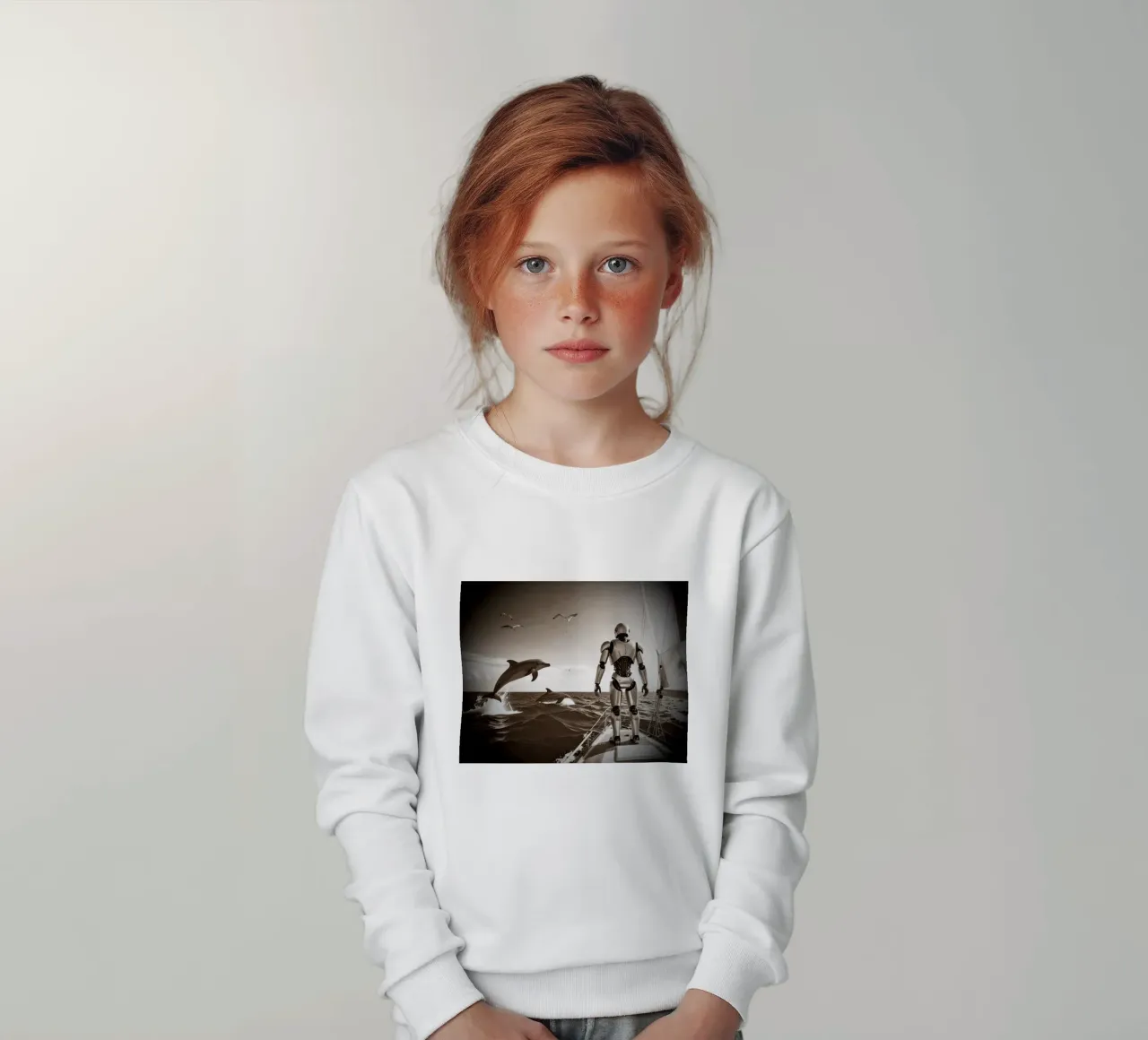 ROBOT SUR UN VOILIER. Vintage felpa bambino da Thierry vobmann photography