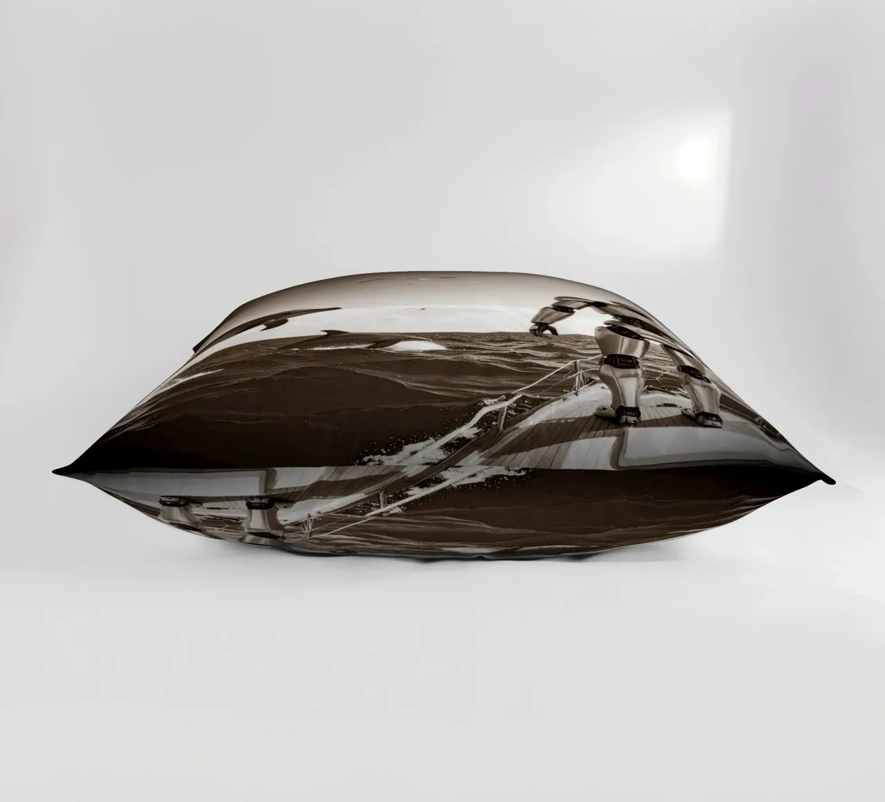 ROBOT SUR UN VOILIER. Vintage cuscino da Thierry vobmann photography