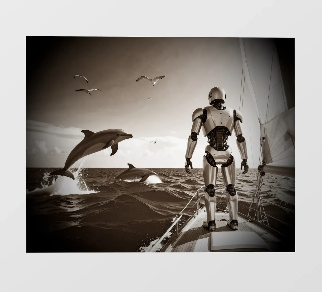 ROBOT SUR UN VOILIER. Vintage pellicola backlit da Thierry vobmann photography
