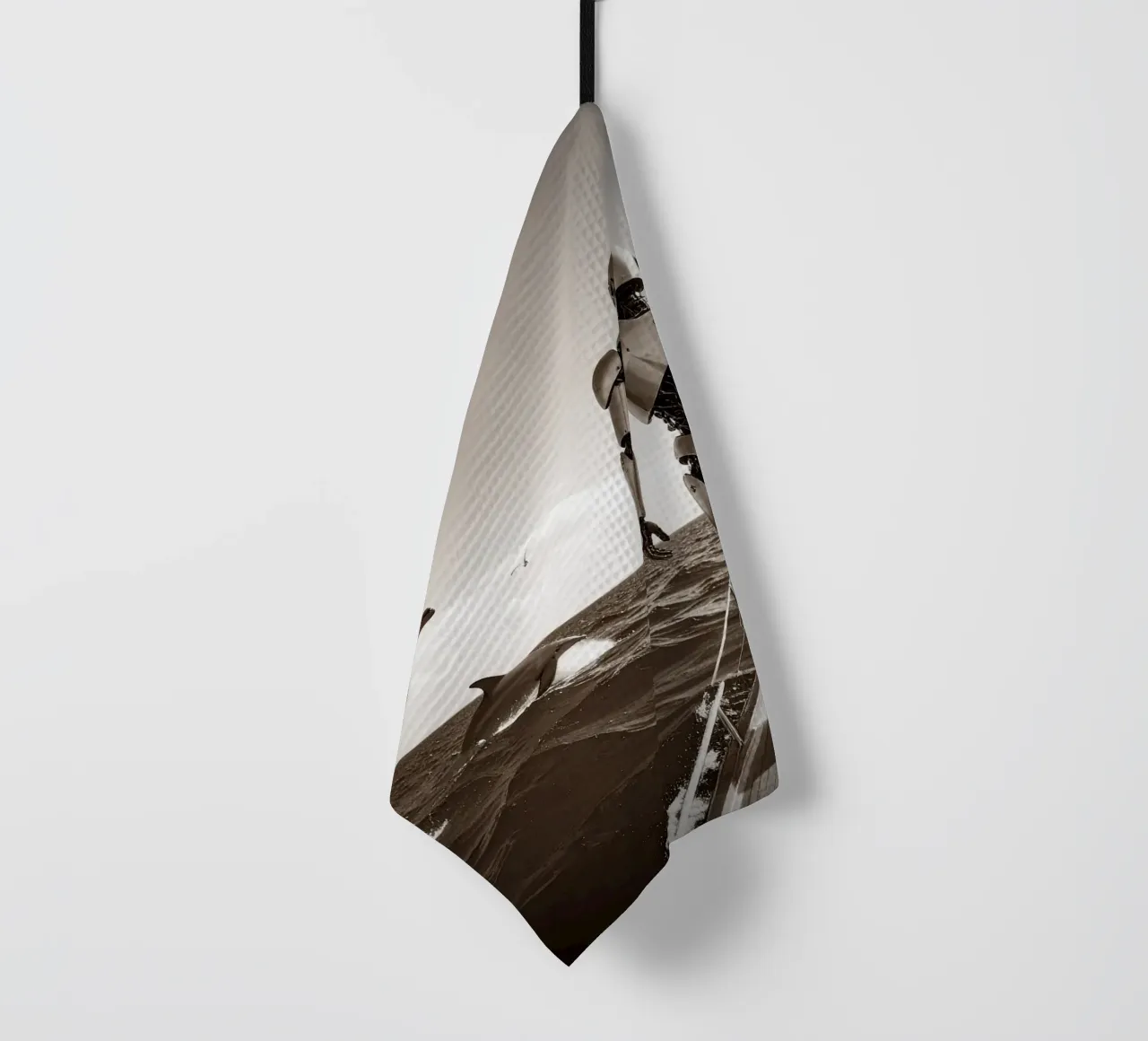 ROBOT SUR UN VOILIER. Vintage torchon de Thierry vobmann photography