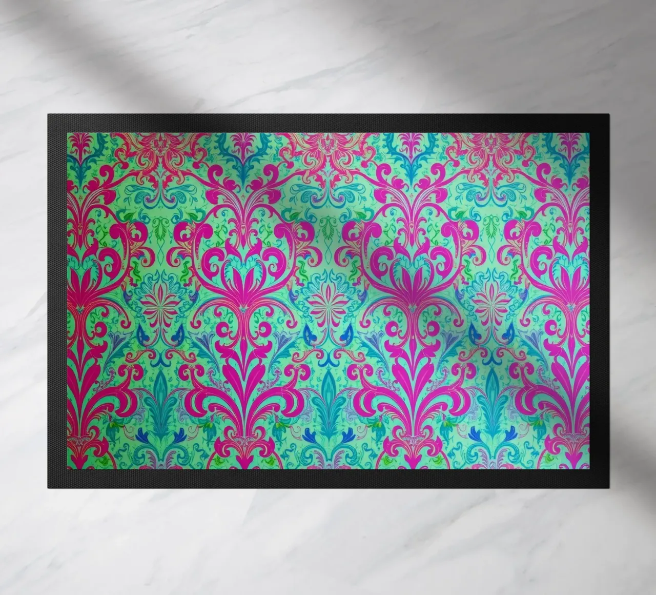 Motivo floreale colorato con disegni intricati zerbino da DesignDoodle