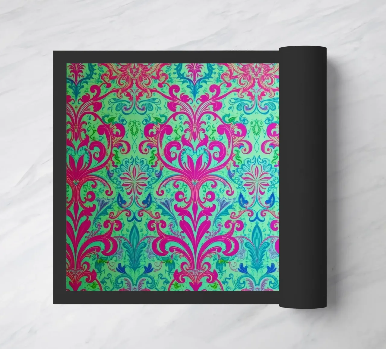 Motivo floreale colorato con disegni intricati zerbino da DesignDoodle