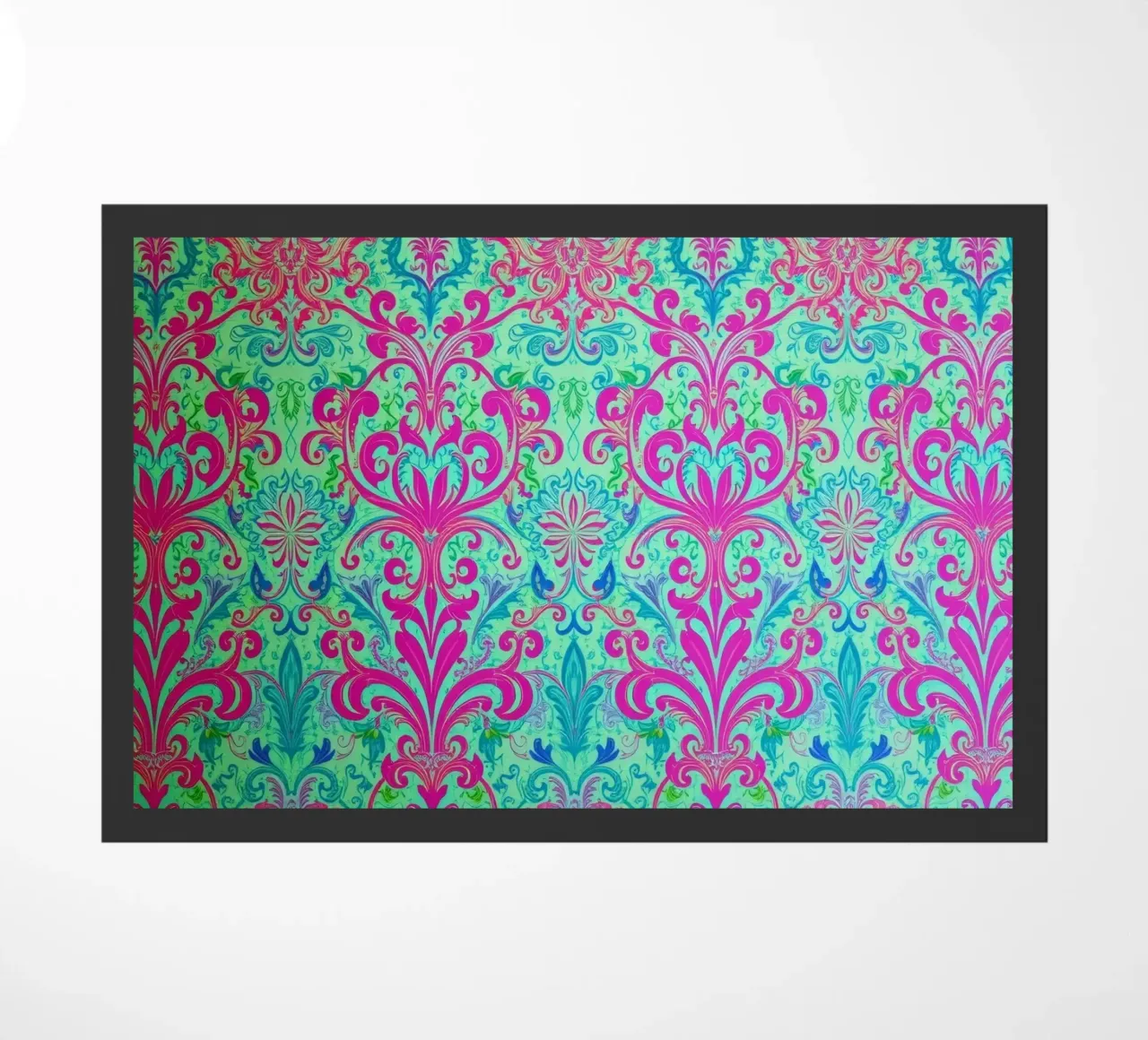 Motivo floreale colorato con disegni intricati zerbino da DesignDoodle
