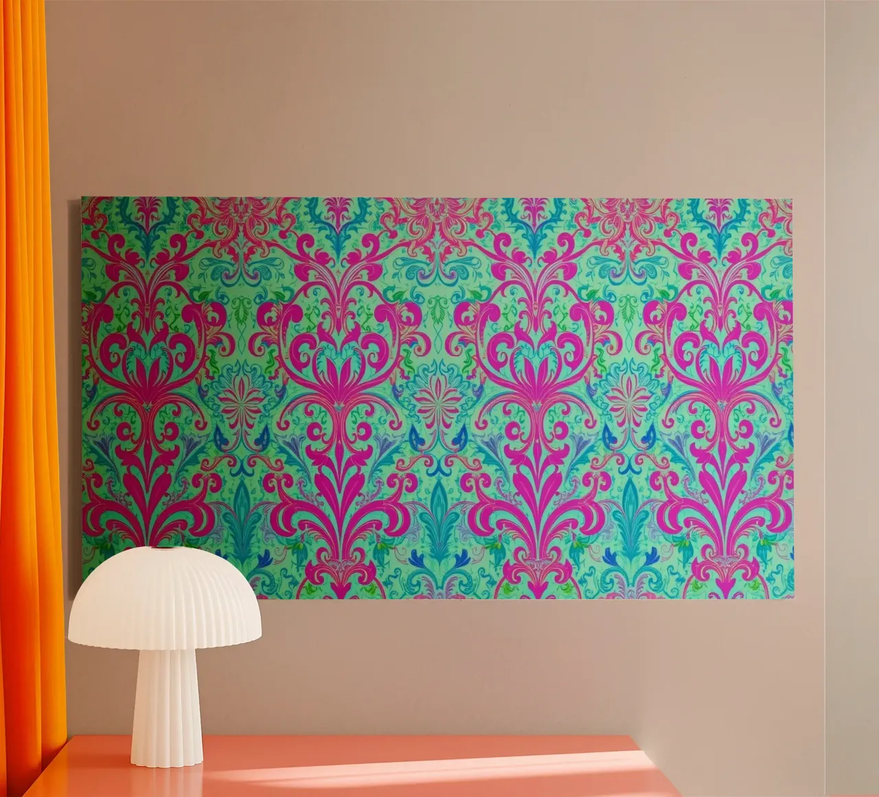 Kleurrijk bloemenpatroon met ingewikkelde ontwerpen canvas met Baklijst van DesignDoodle