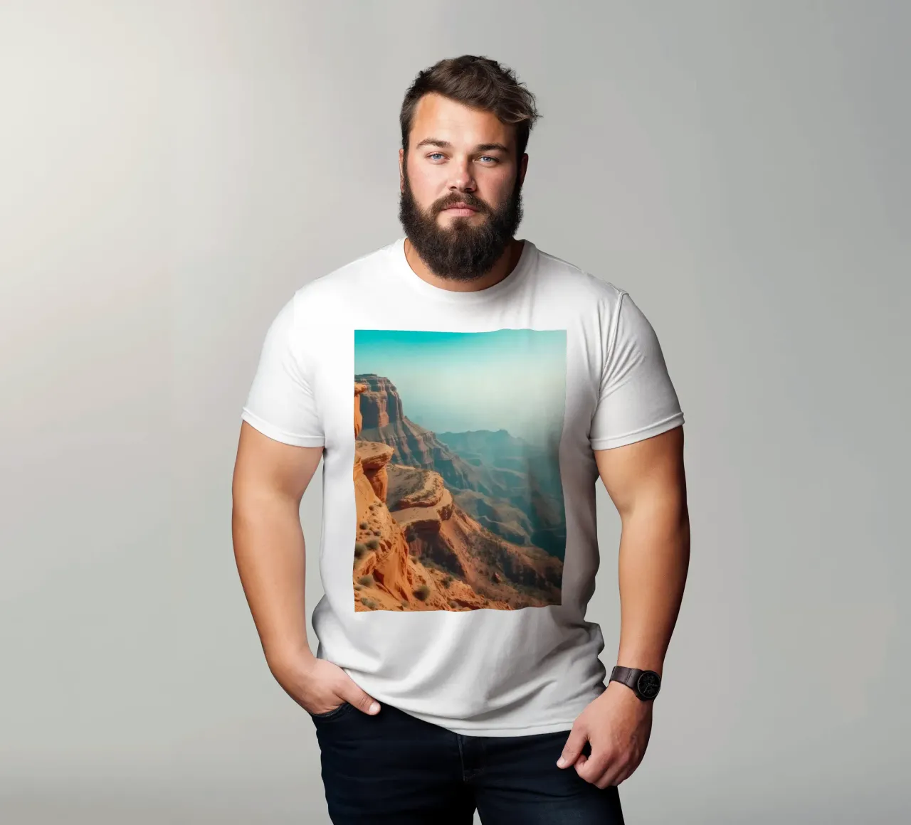 Paesaggio mozzafiato di aspre formazioni rocciose rosse t-shirt da DesignDoodle