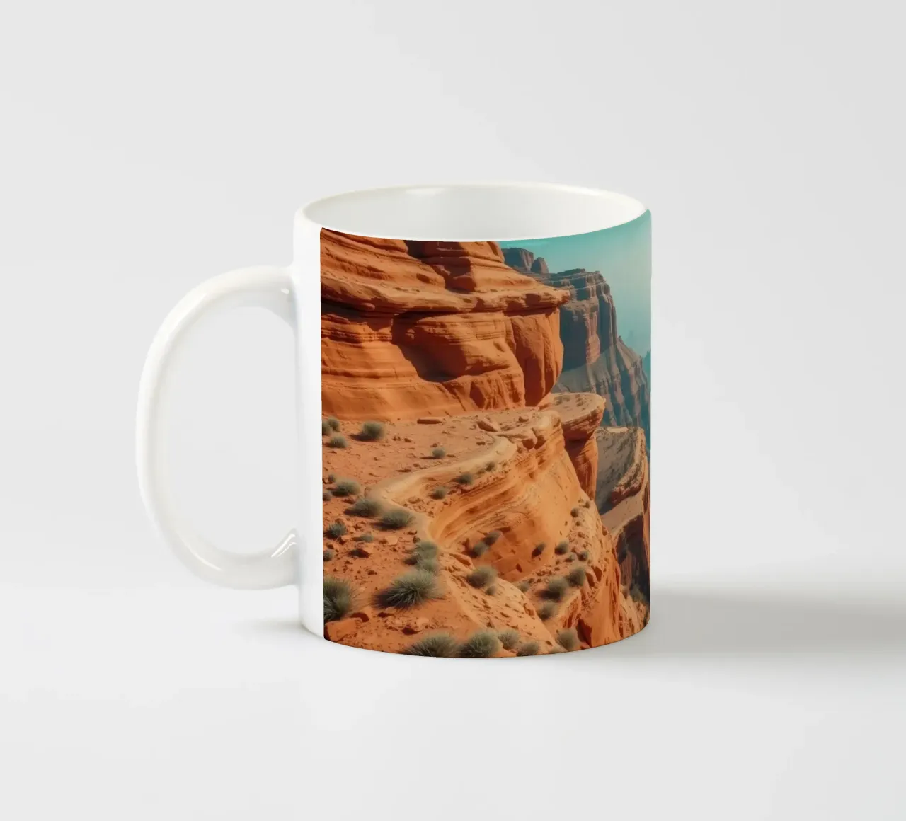 Paesaggio mozzafiato di aspre formazioni rocciose rosse tazza in ceramica da DesignDoodle