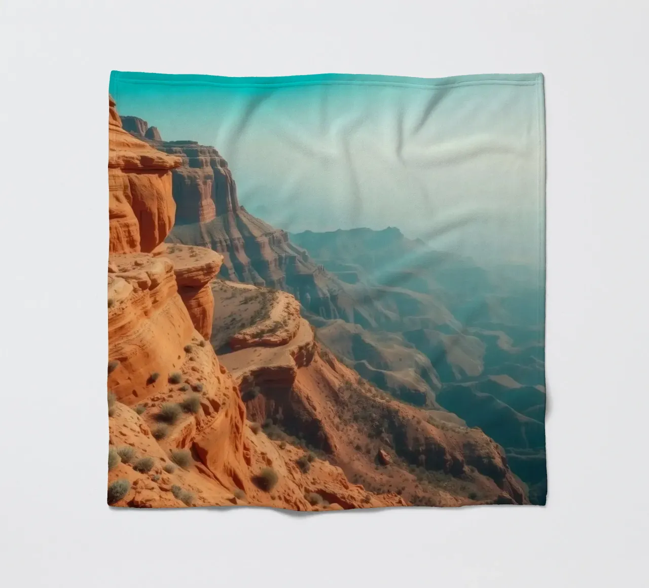 Paesaggio mozzafiato di aspre formazioni rocciose rosse coperta in pile da DesignDoodle