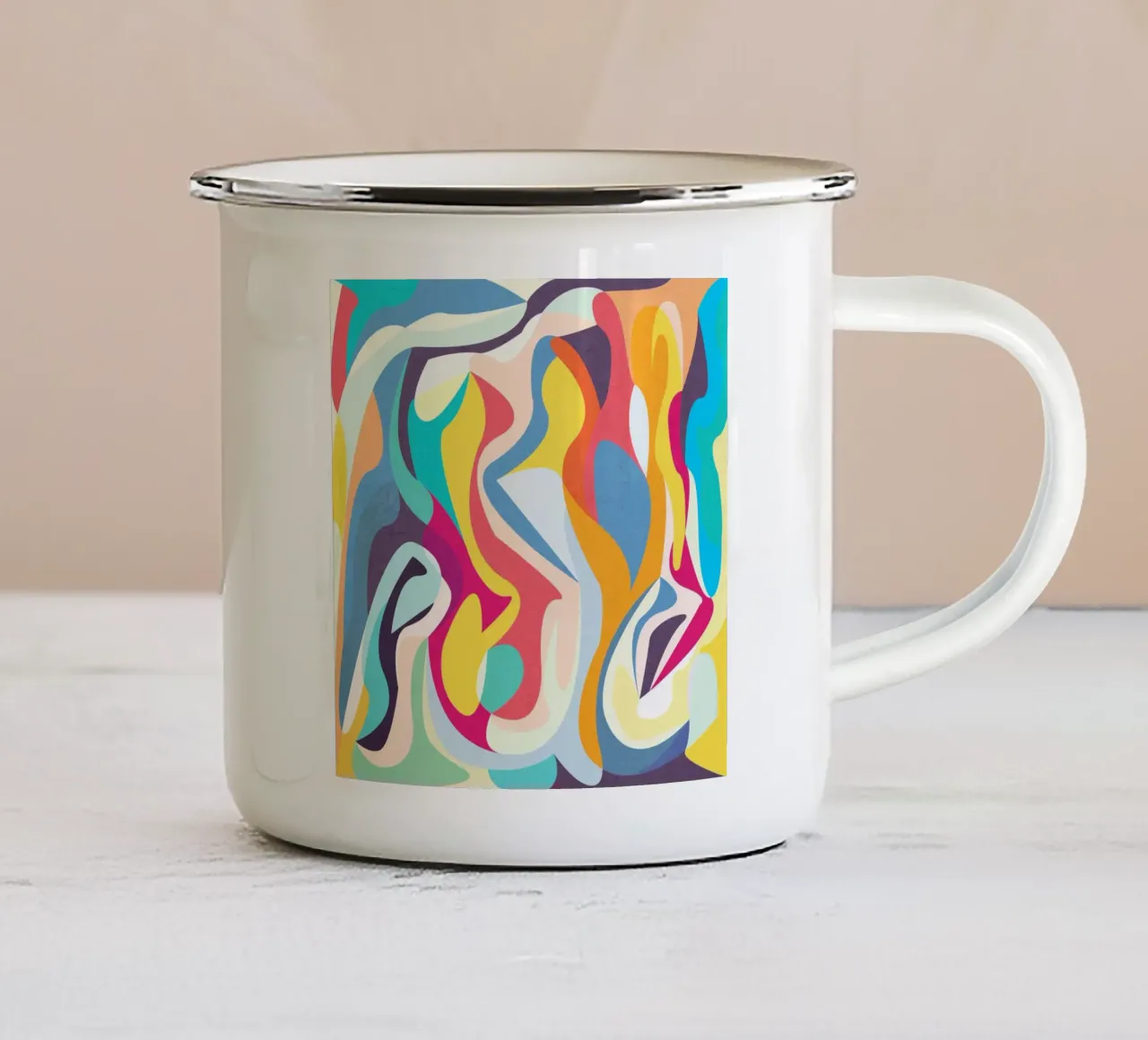 Sogno astratto 07 tazza in smalto da lovely lines
