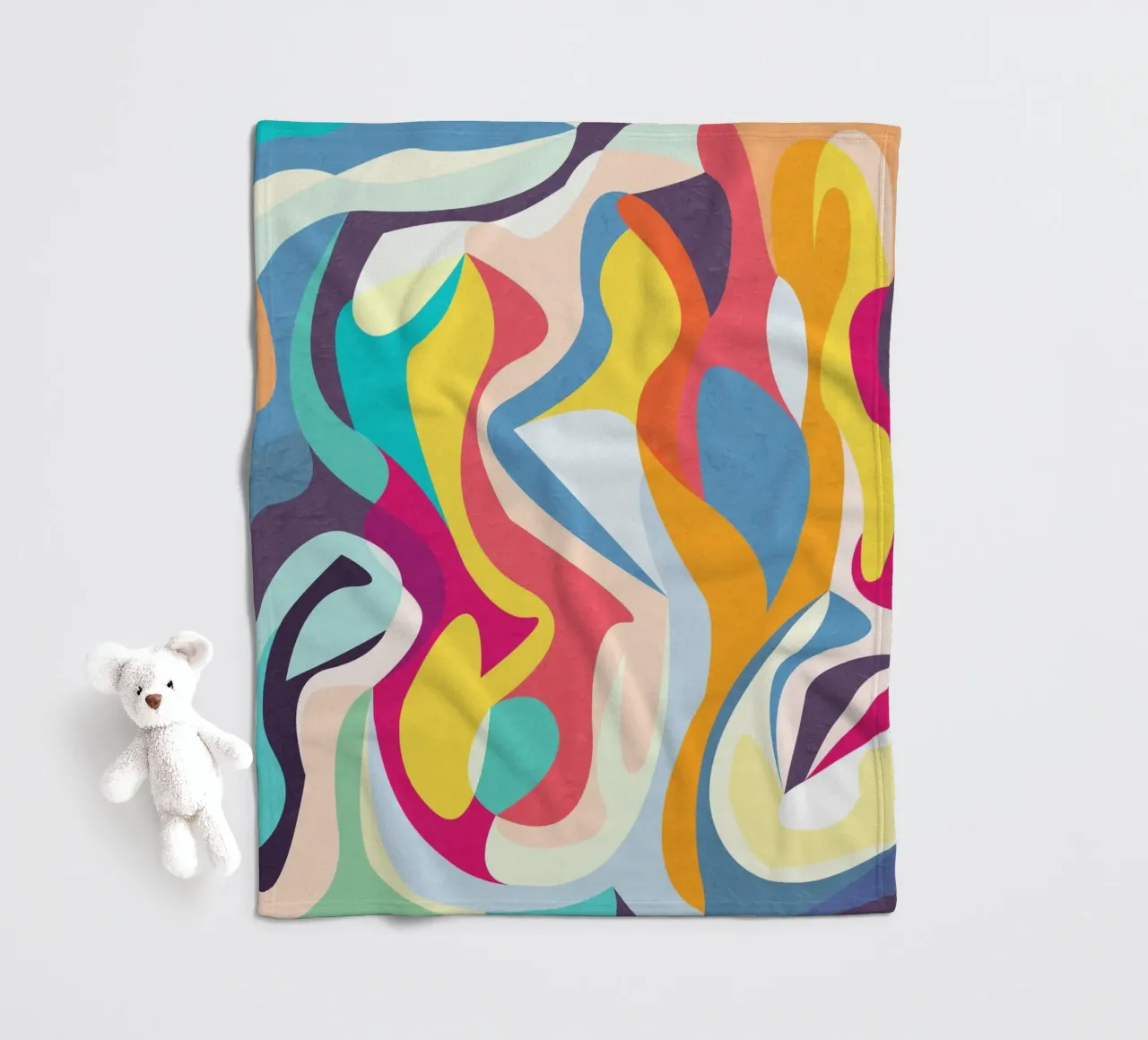 Abstrakter Traum 07 Fleecedecke von lovely lines