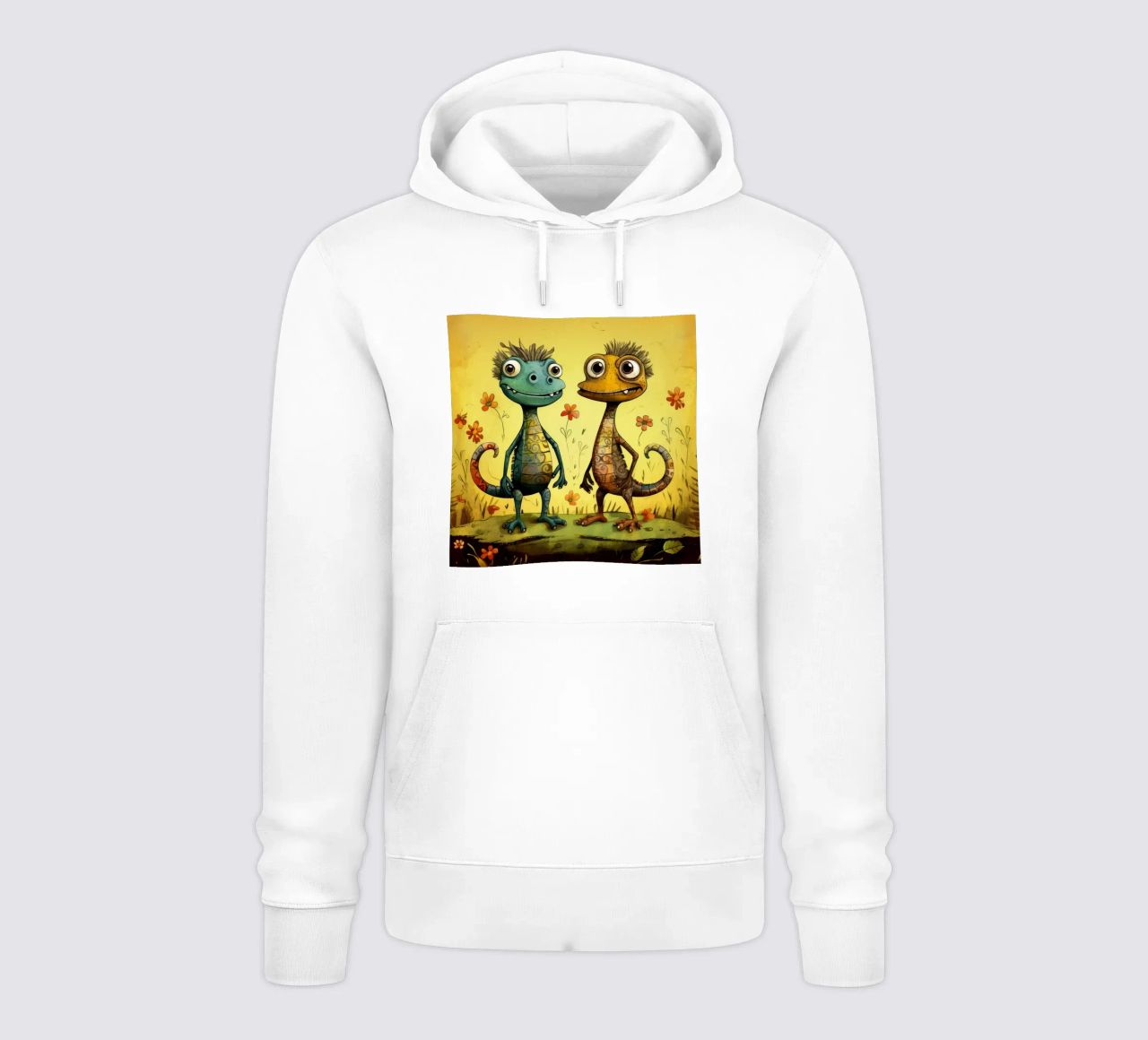 Retro Lizard Duo felpa con cappuccio da Funny Animals