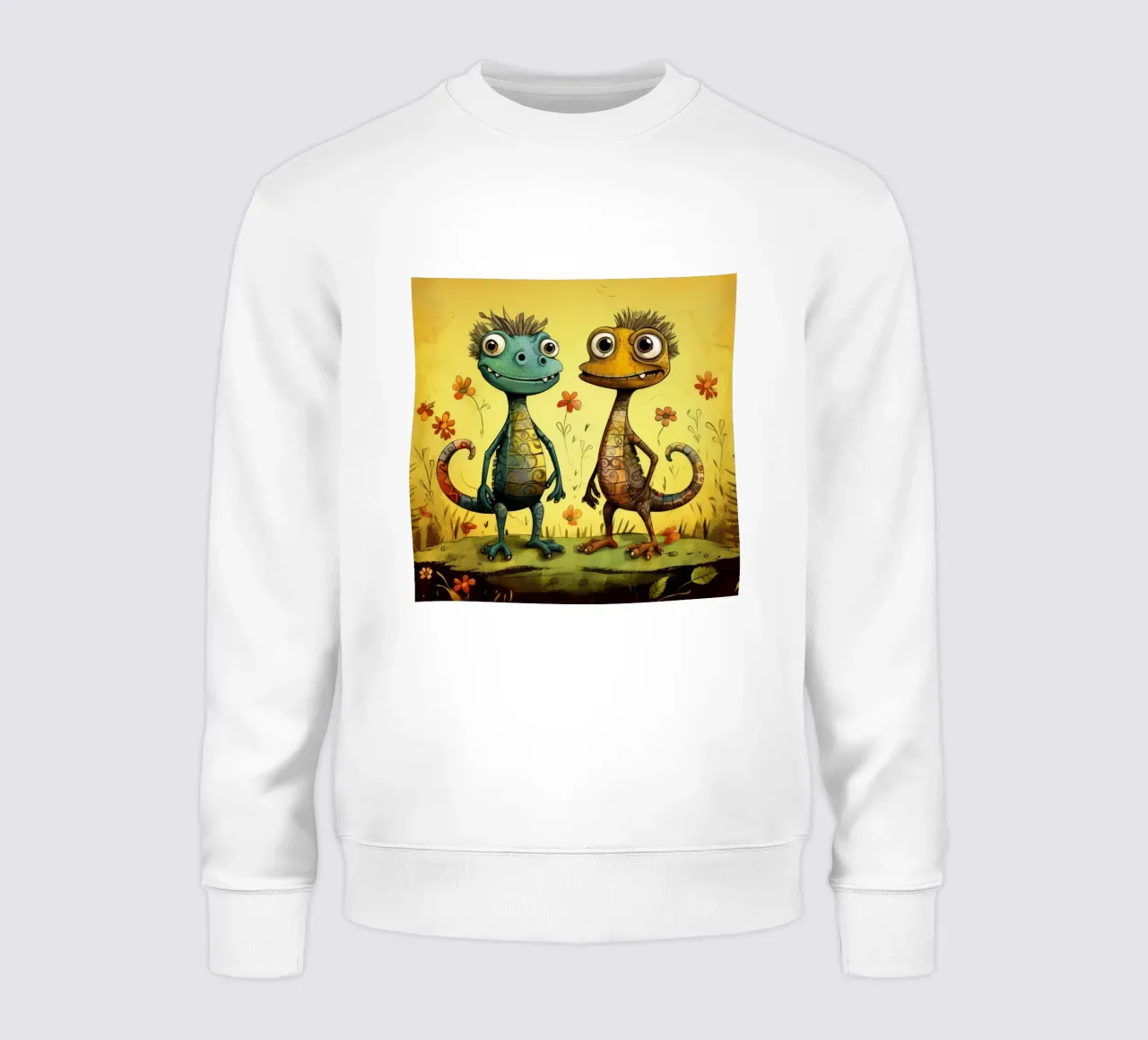 Retro Lizard Duo felpa da Funny Animals