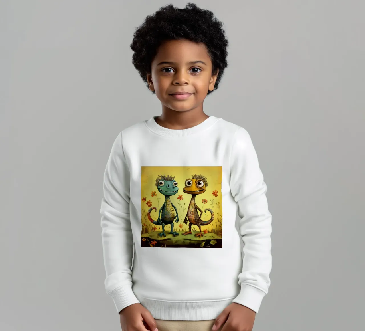 Retro Lizard Duo felpa bambino da Funny Animals
