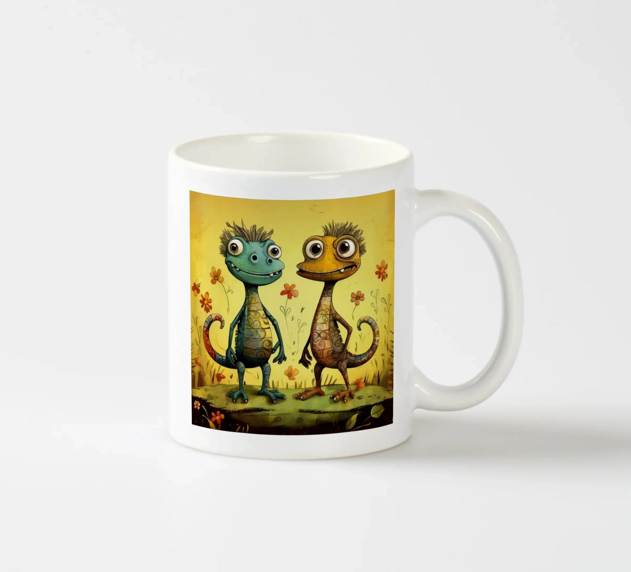 Retro Lizard Duo tazza in ceramica da Funny Animals