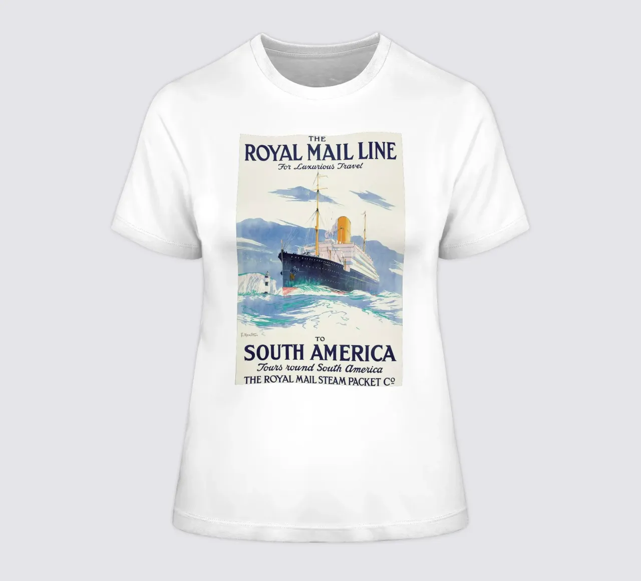 Hamilton - The Royal Mail Line to South America. t-shirt da donna da ARTOTHEK