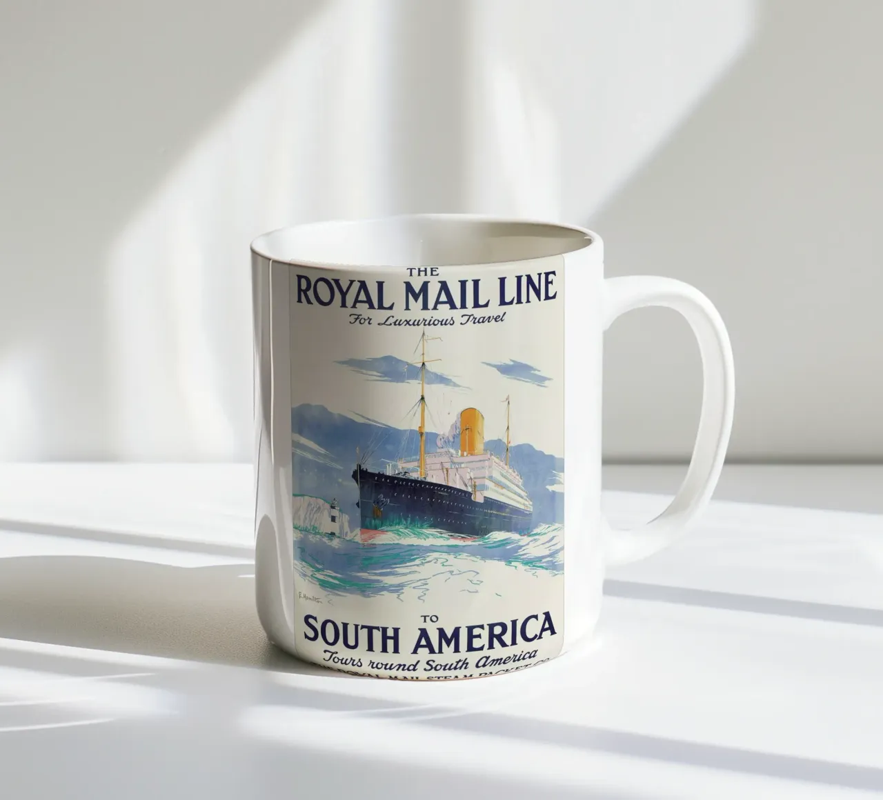 Hamilton - The Royal Mail Line to South America. tazza in ceramica da ARTOTHEK