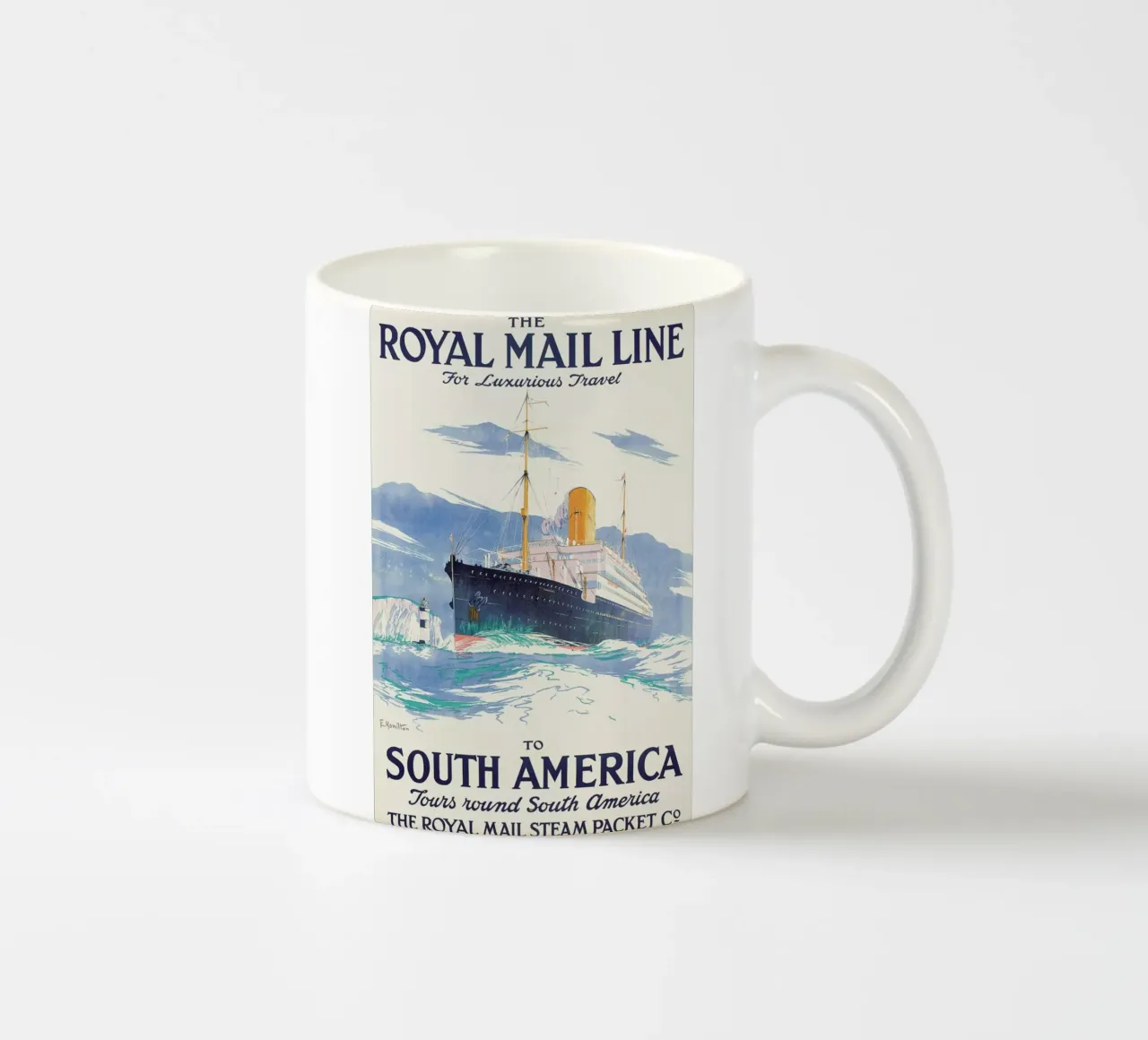 Hamilton - The Royal Mail Line to South America. tazza in ceramica da ARTOTHEK