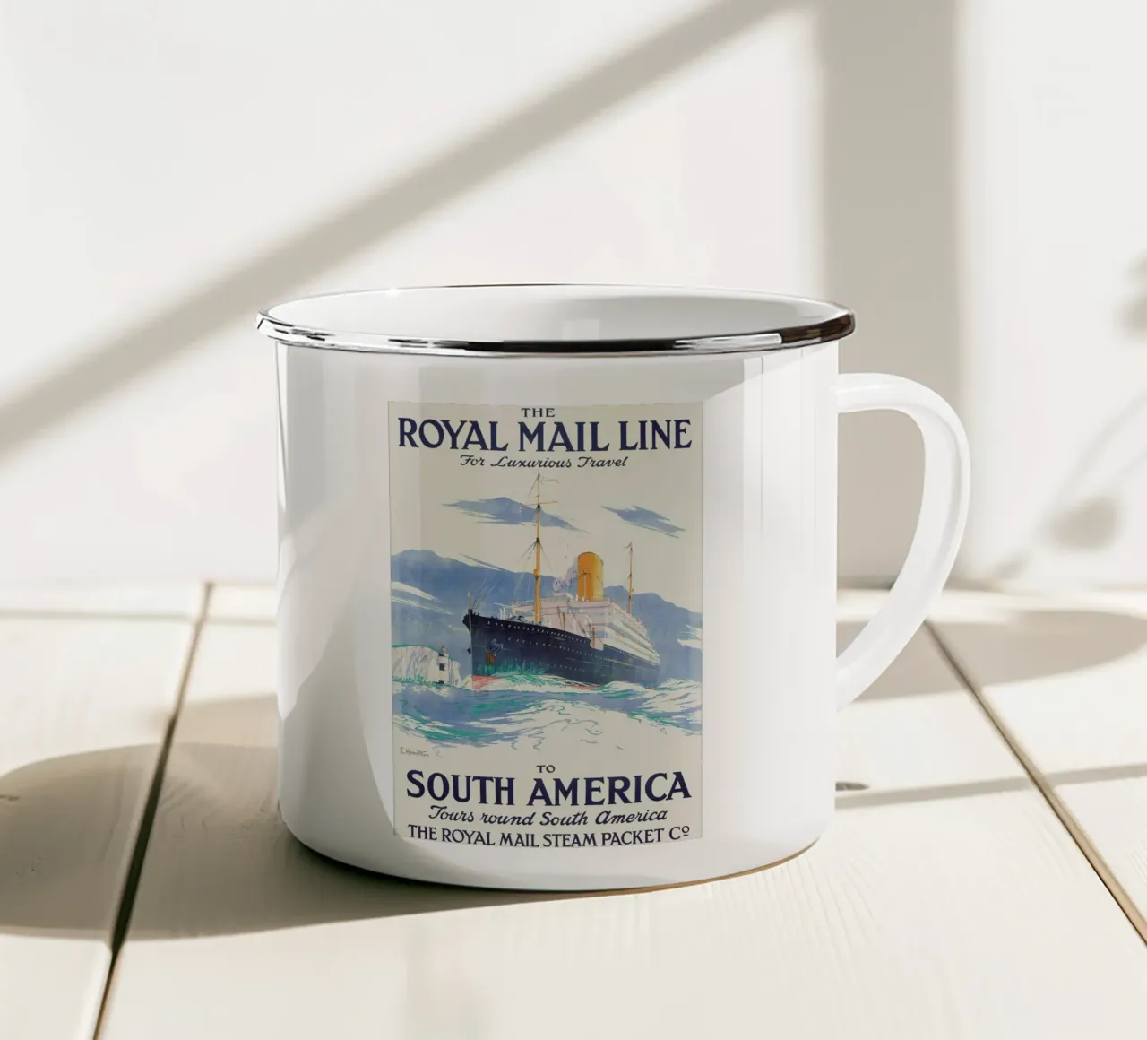 Hamilton - The Royal Mail Line to South America. tazza in smalto da ARTOTHEK