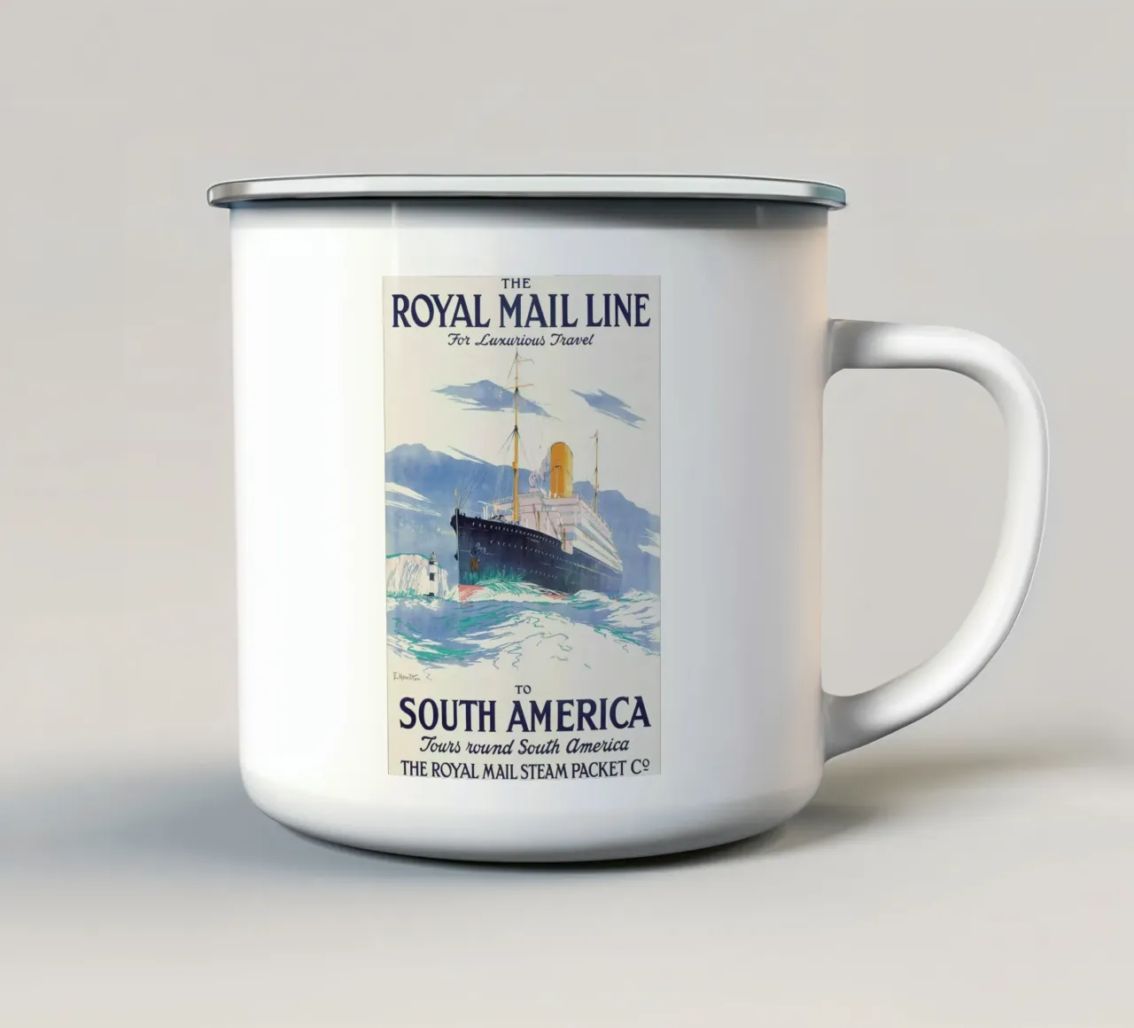 Hamilton - The Royal Mail Line to South America. tazza in smalto da ARTOTHEK