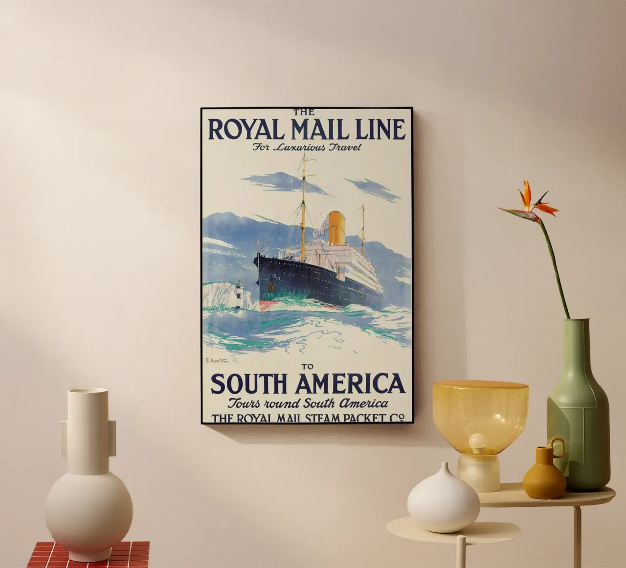 Hamilton - The Royal Mail Line to South America. plexiglass da ARTOTHEK