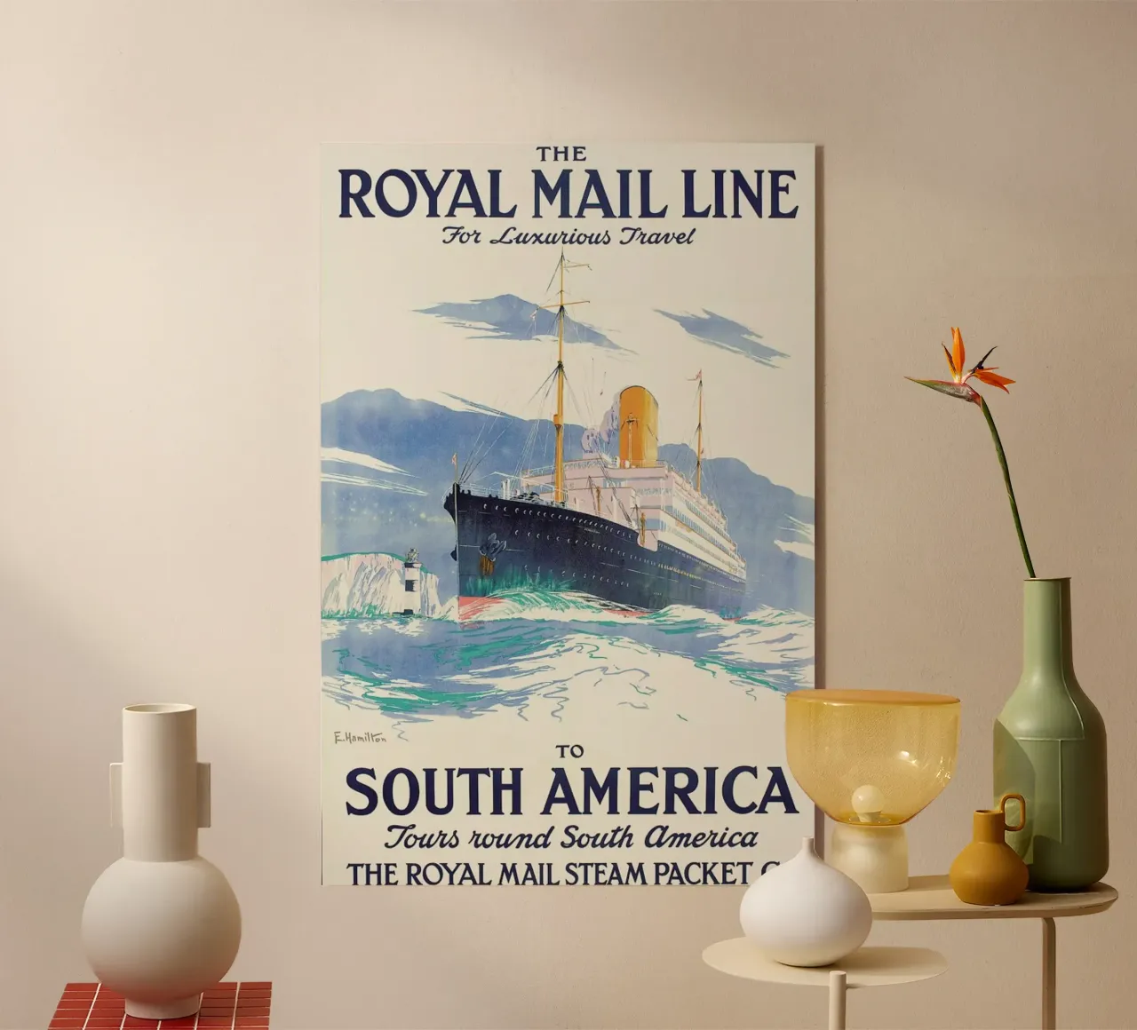 Hamilton - The Royal Mail Line to South America. plexiglass da ARTOTHEK