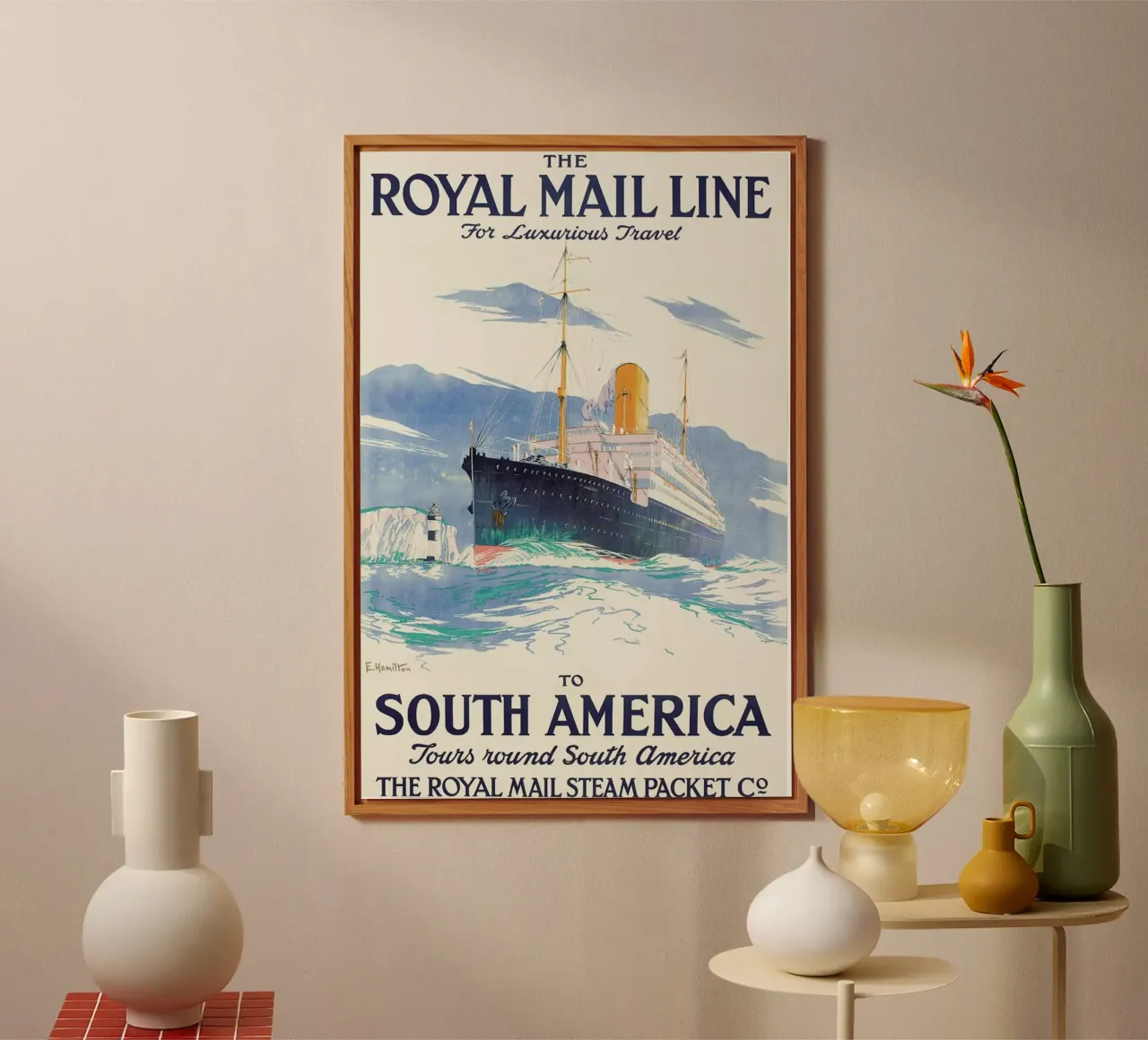 Hamilton - The Royal Mail Line to South America. alluminio dibond da ARTOTHEK