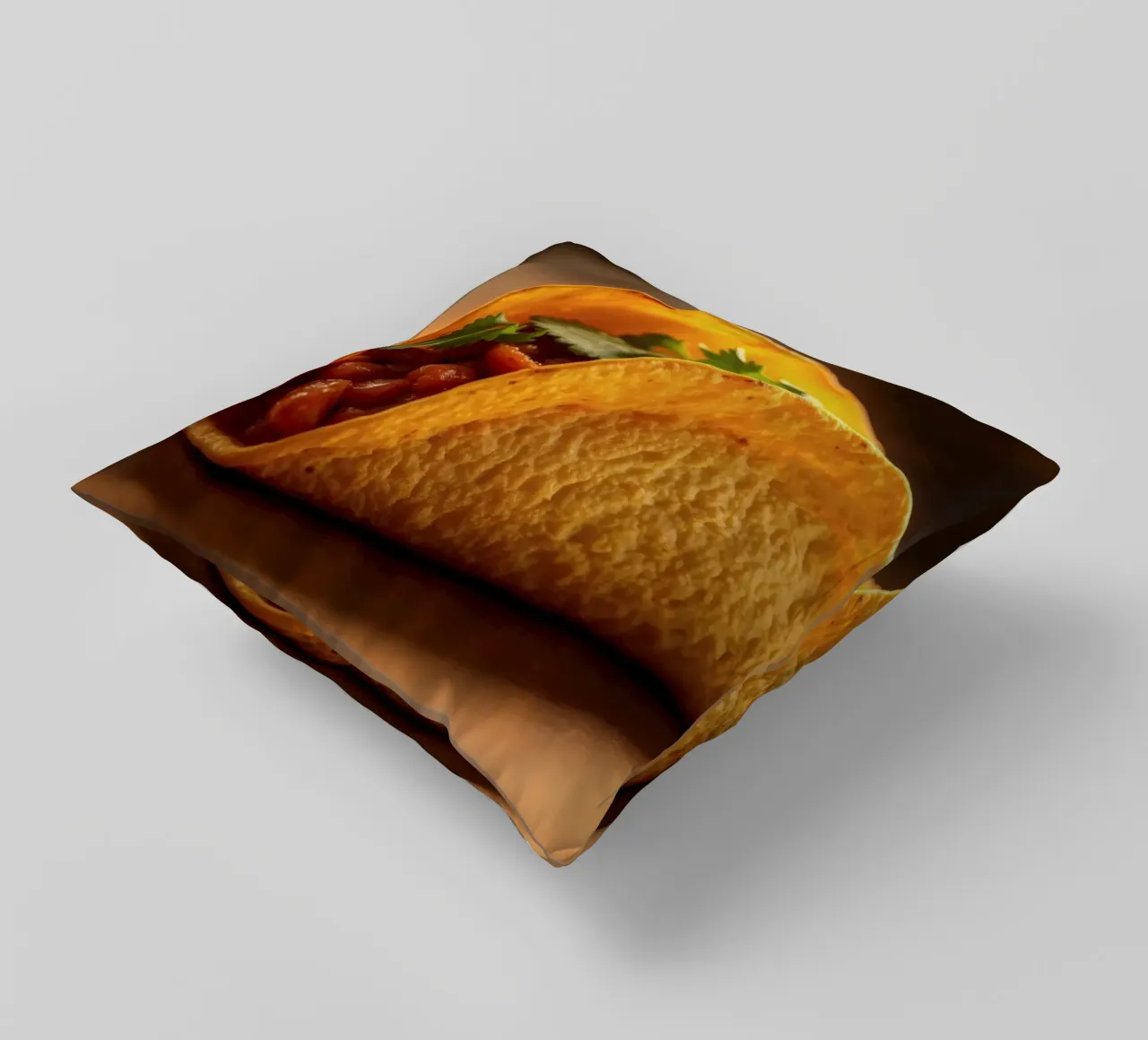 Deliziosi taco ripieni di fagioli conditi e di cuscino da DesignDoodle