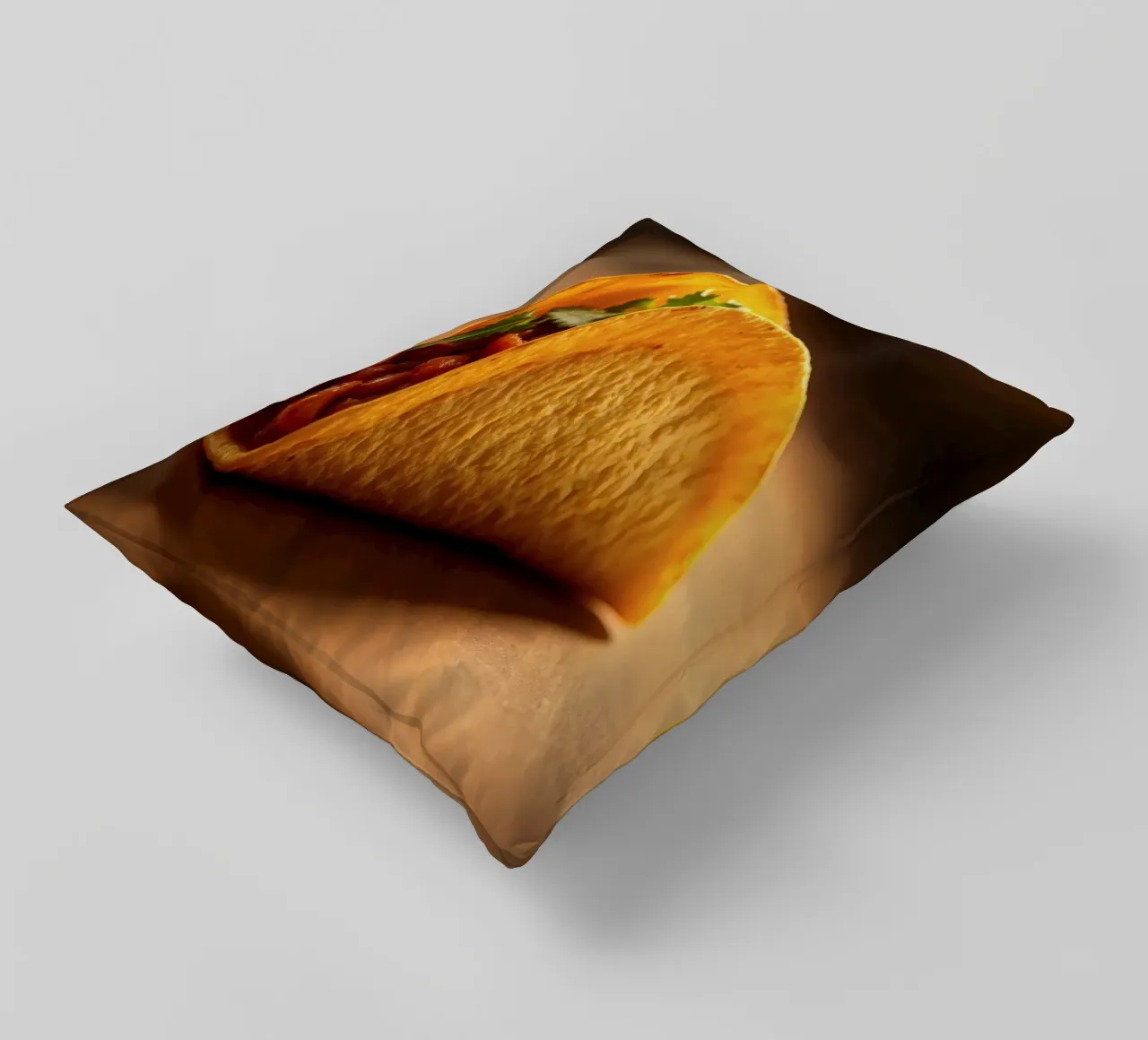 Deliziosi taco ripieni di fagioli conditi e di cuscino da DesignDoodle