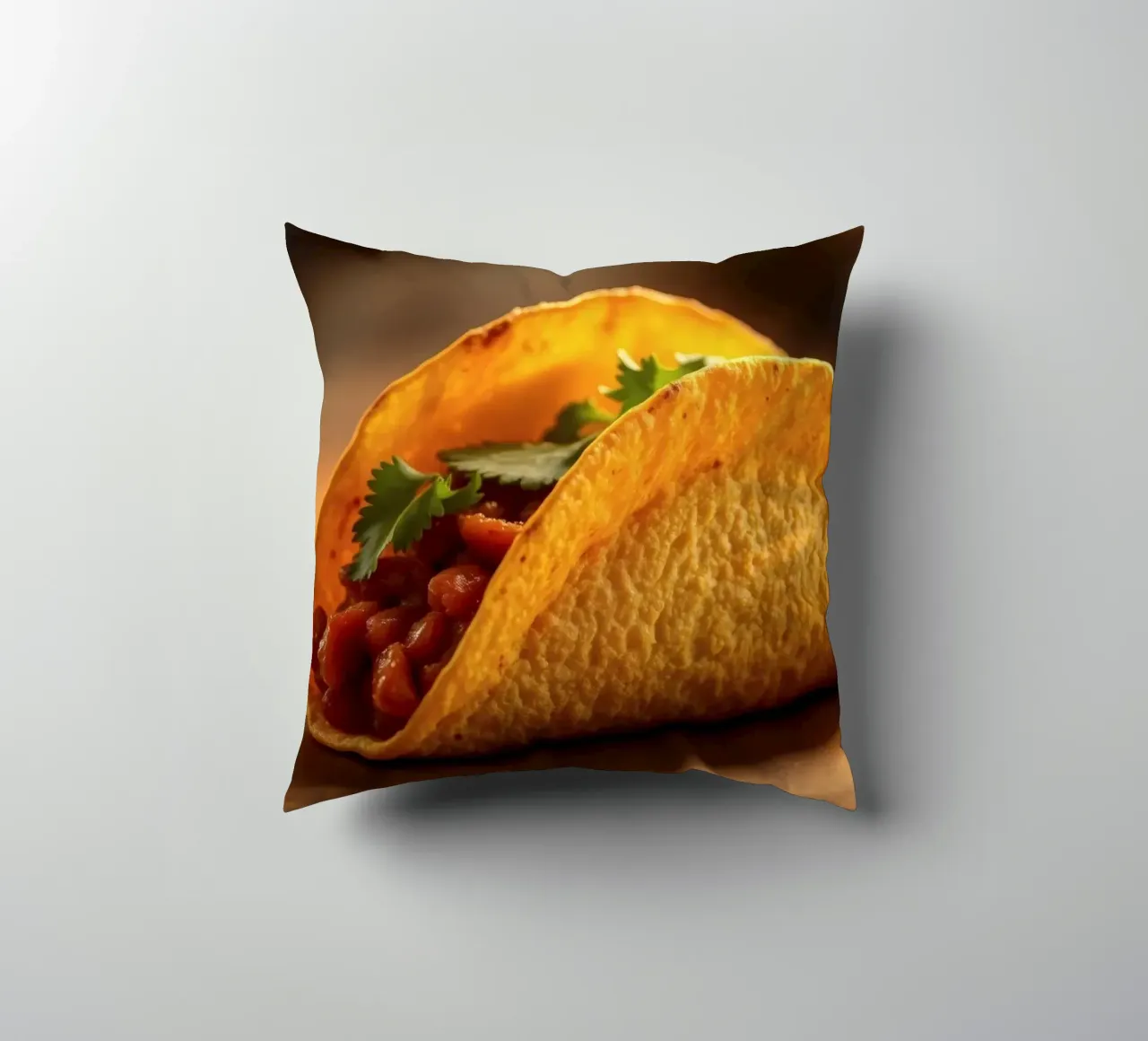 Deliziosi taco ripieni di fagioli conditi e di cuscino da DesignDoodle