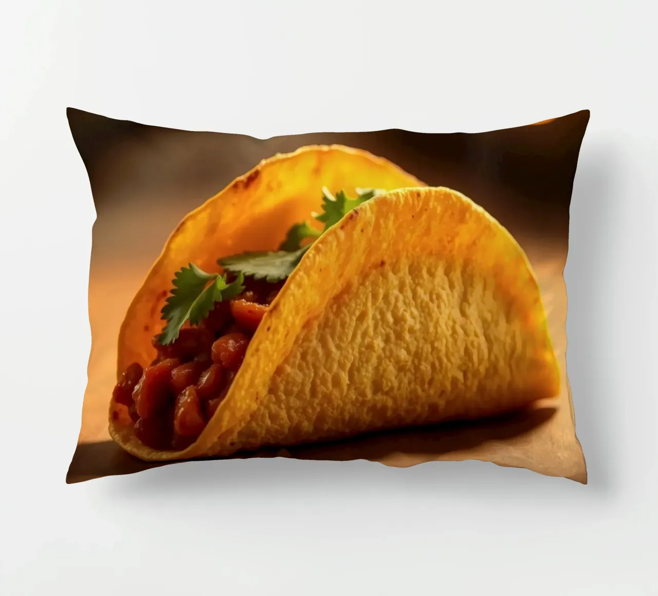 Deliziosi taco ripieni di fagioli conditi e di cuscino da DesignDoodle