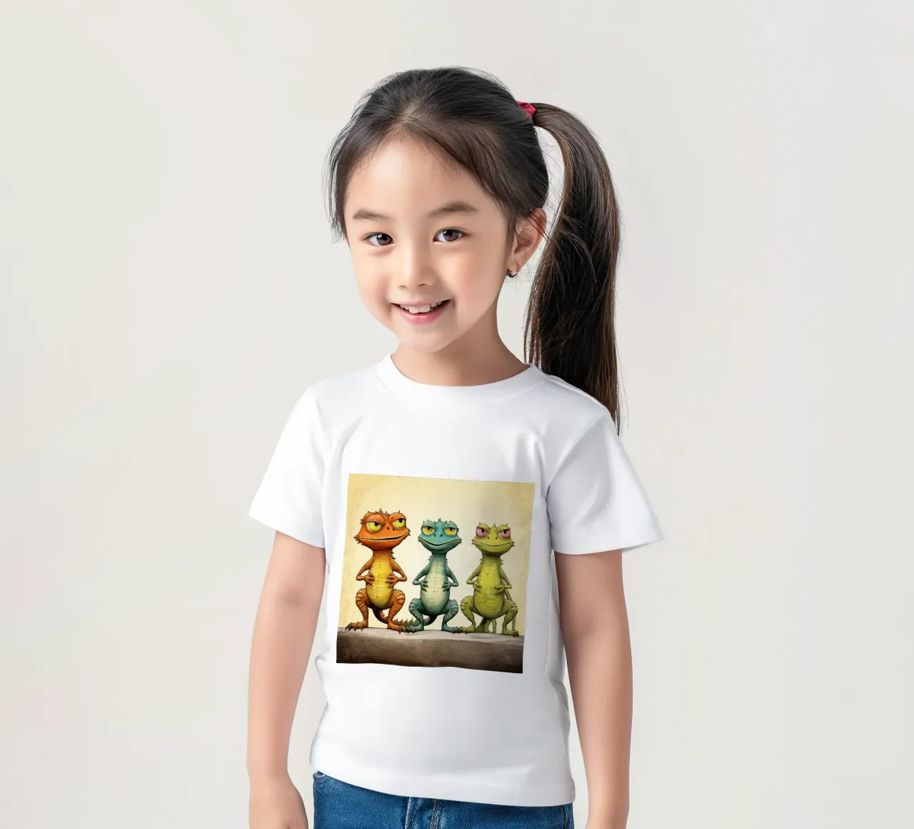 La banda delle lucertole retrò t-shirt bambini da Funny Animals
