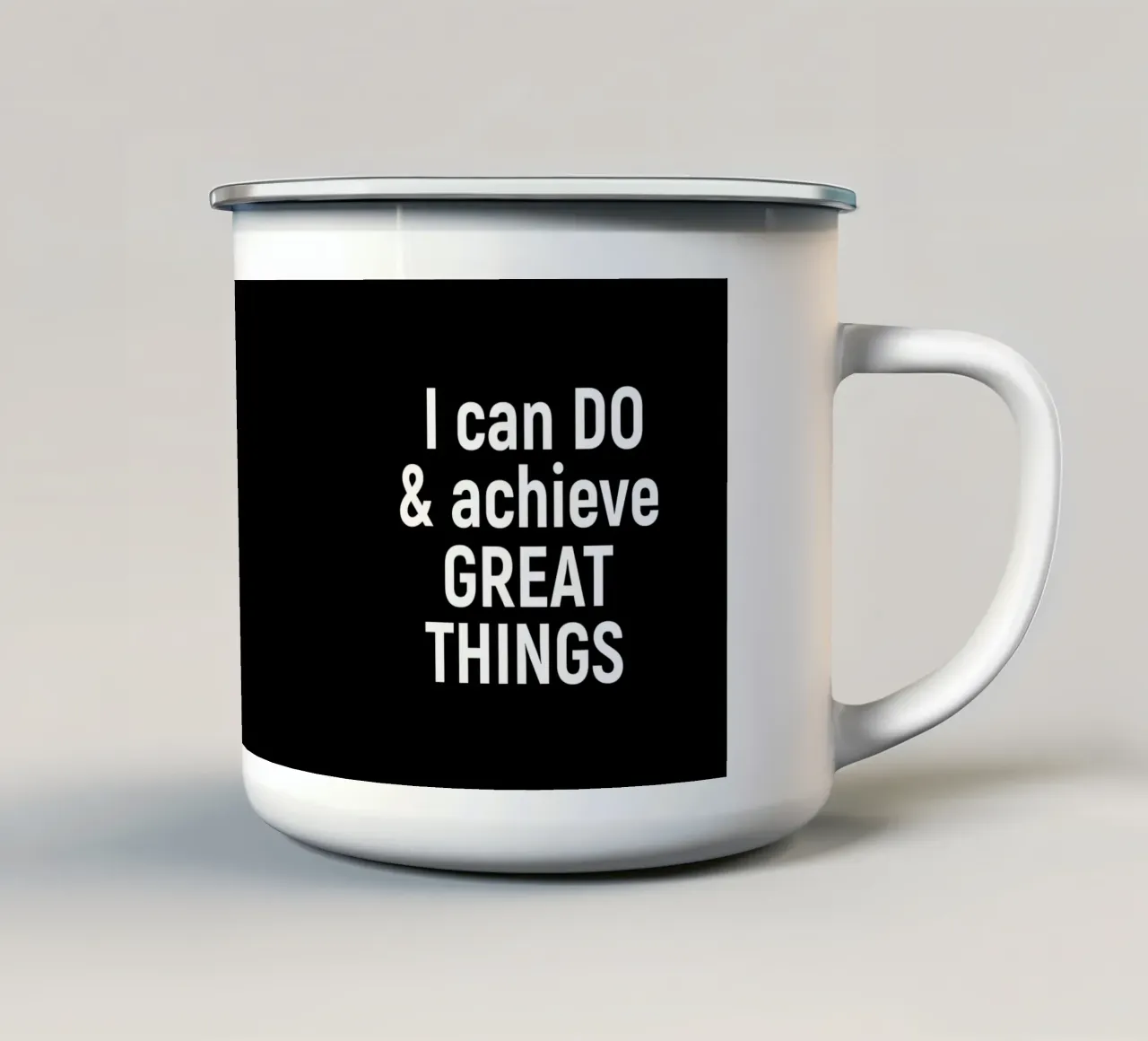 I can do and achieve great things enamel mug by positivepipo