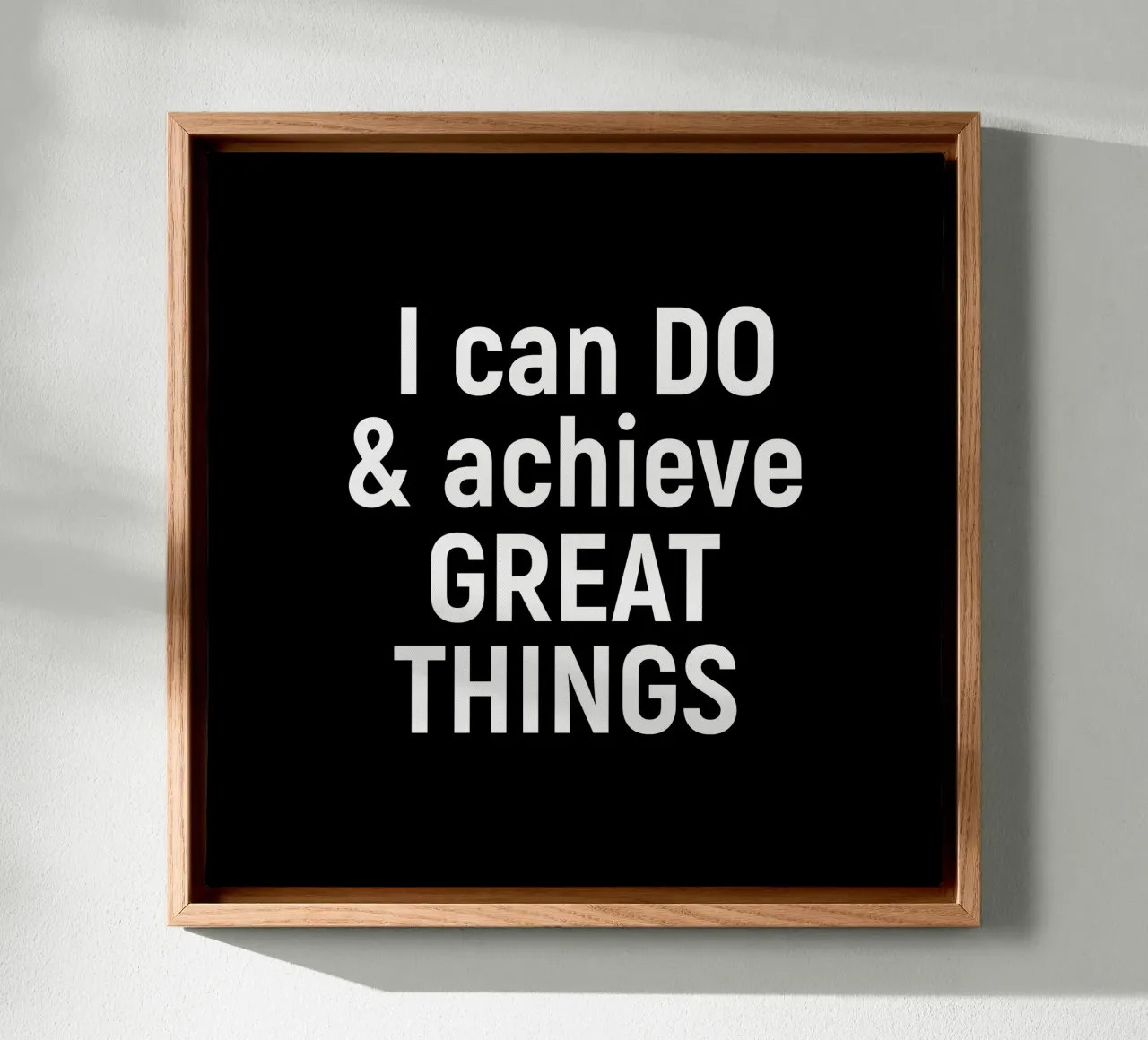 I can do and achieve great things tela con Cornice a cassetta da positivepipo