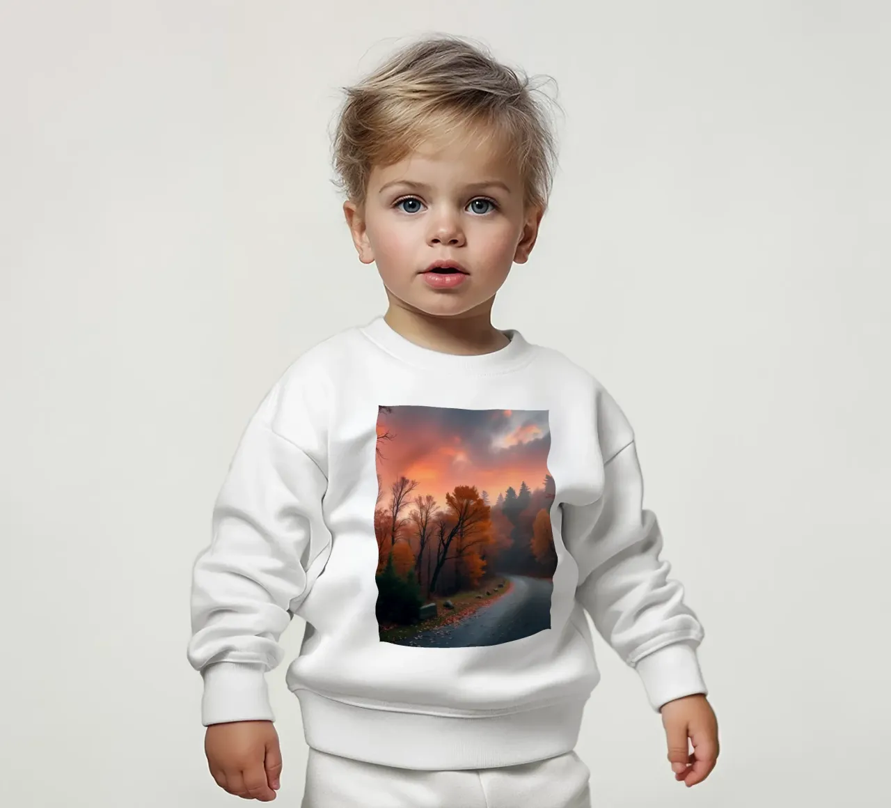Magnifique paysage d'automne avec une route sinueuse et calme sweat pour bébé de DesignDoodle