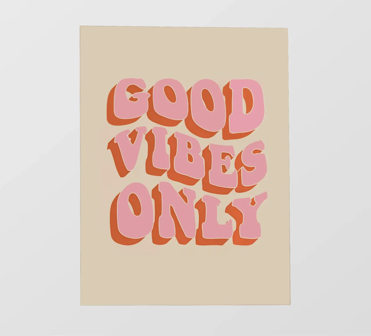 Good Vibes Only lámina retroiluminada de Attaboy Dsgn