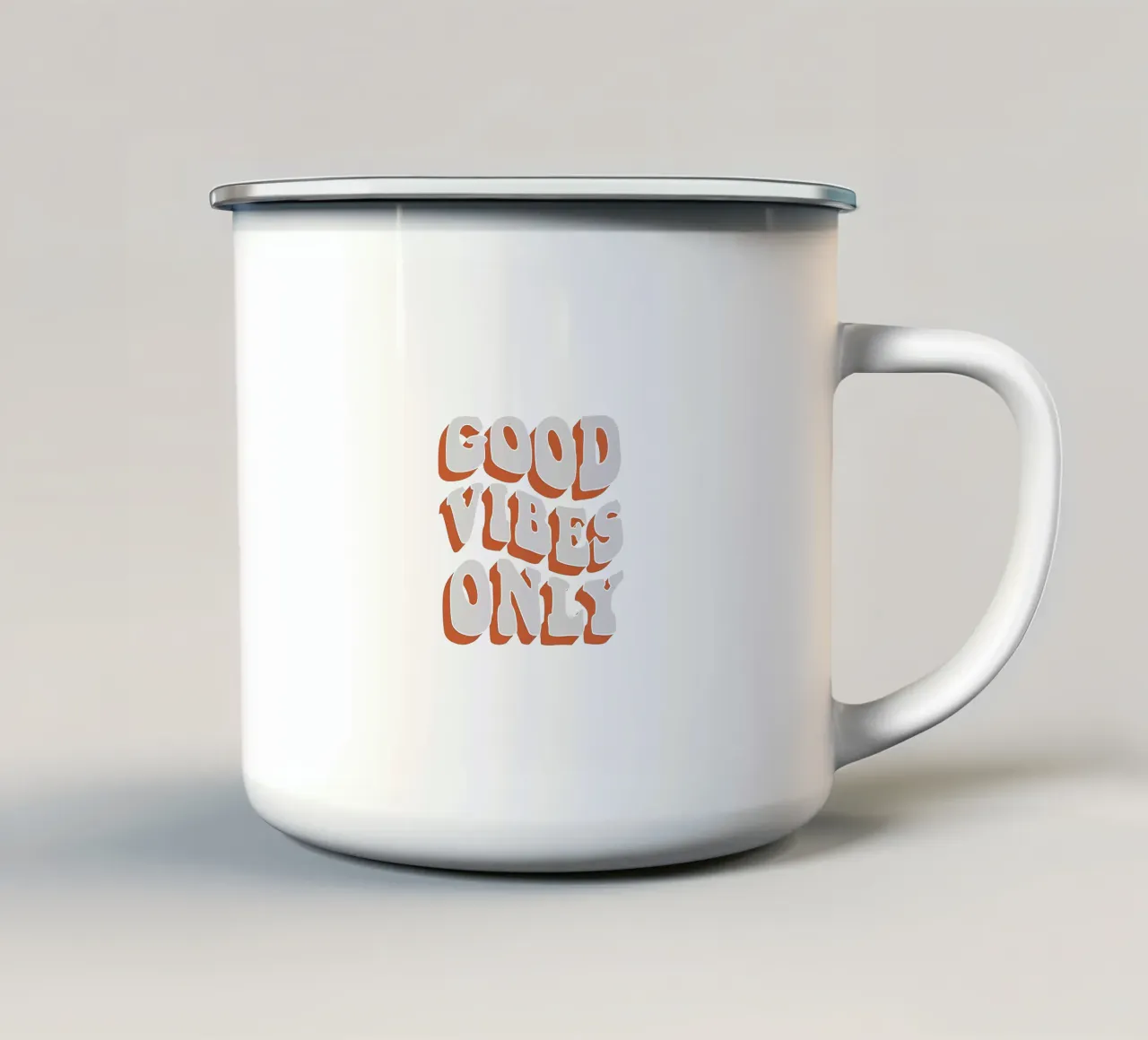 Good Vibes Only mug en émail de Attaboy Dsgn
