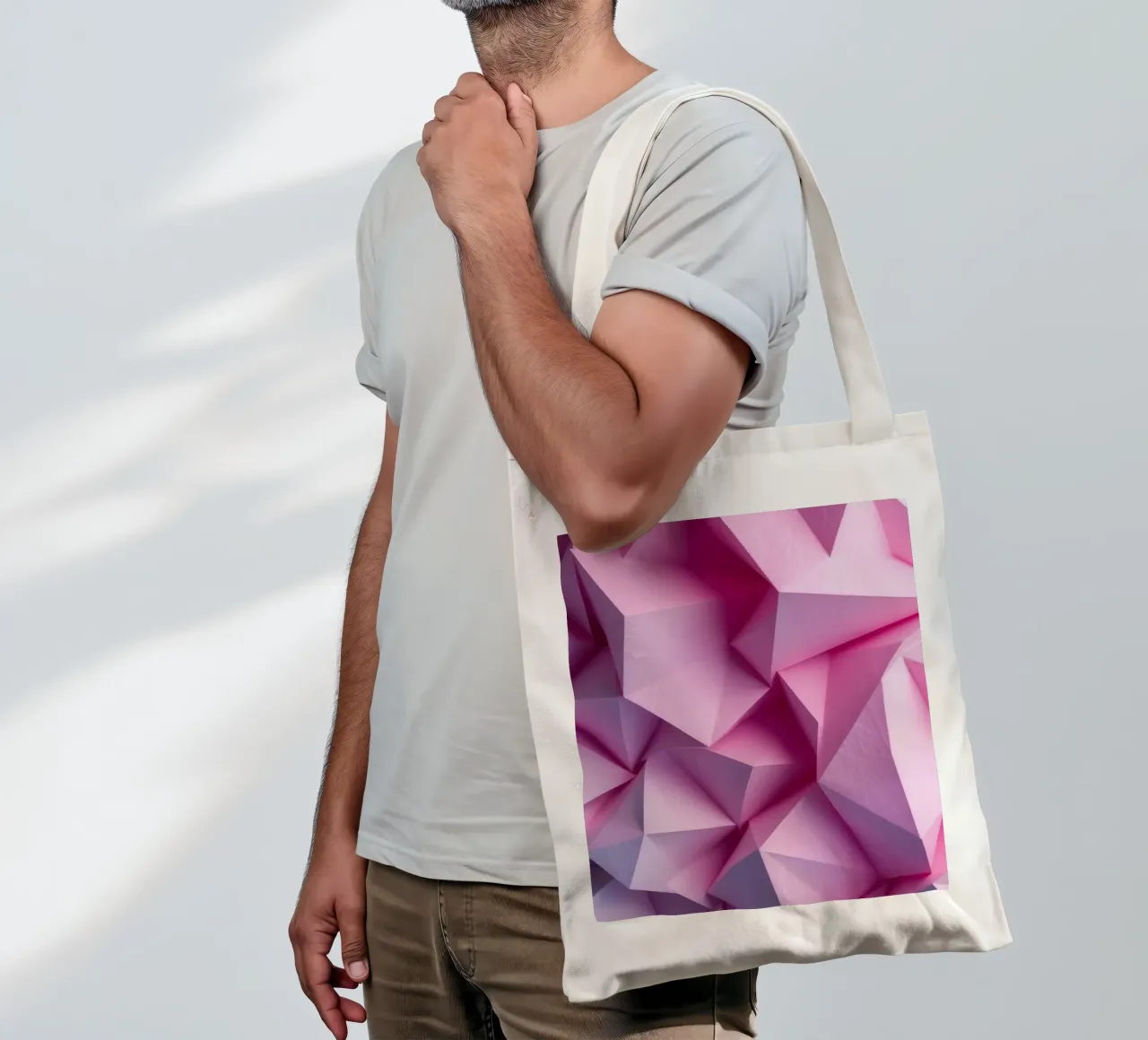 Le colorate forme geometriche 3D creano un intrigante astratto. borsa in juta da DesignDoodle